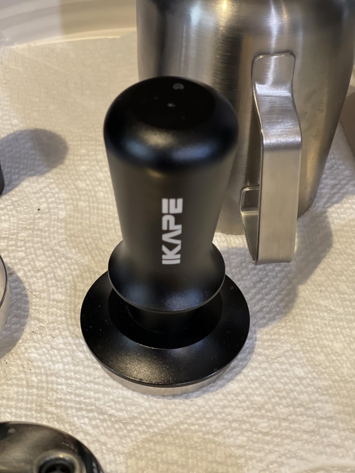 IKAPE 53.3mm Espresso Tamper, Premium Barista Coffee Tamper with Calibrated Spring Loaded, Threaded Stainless Steel Base Tamper Fits for Breville Series 54mm Portafilter Basket customer photo 2