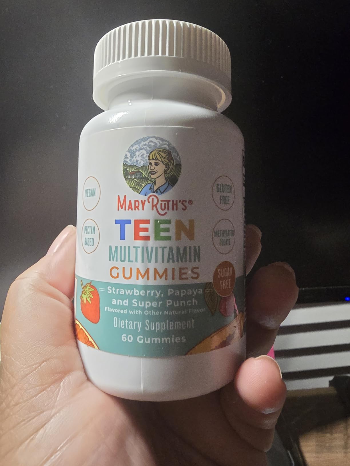 MaryRuth's Multivitamin Gummies for Teens | Vitamin D3, A, C, E, B6, B12, Zinc, Iodine, Biotin | Immunity | Tissue, Vision, & Skin Health | Vegan | Non-GMO | Sugar Free | Gluten Free | 60 Count customer photo 1