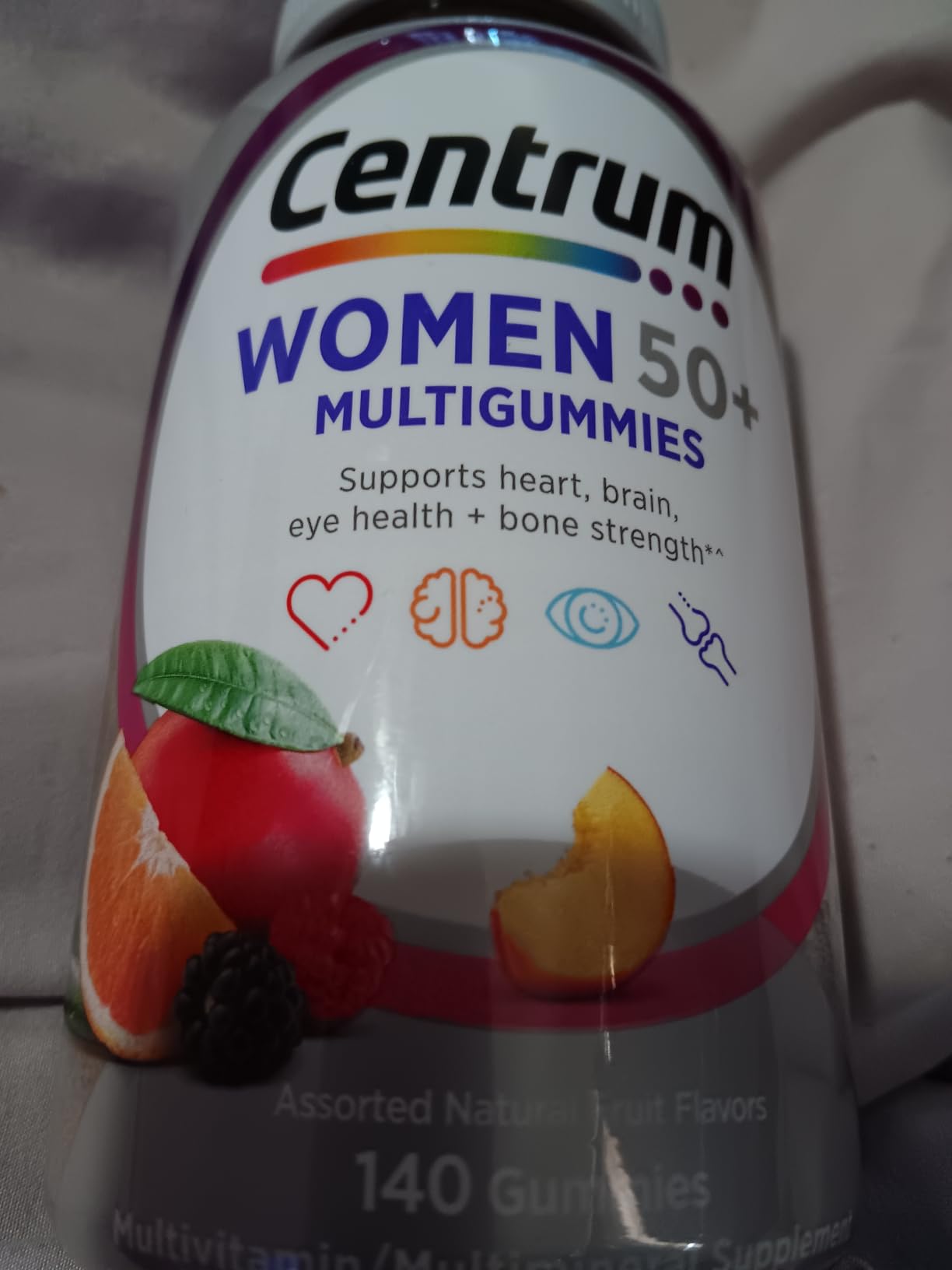 Centrum MultiGummies for Women 50 Plus, Multivitamin/Multimineral Supplement with Vitamins D3, E, B6, and B12, Assorted Fruit Flavor - 140 Count customer photo 1