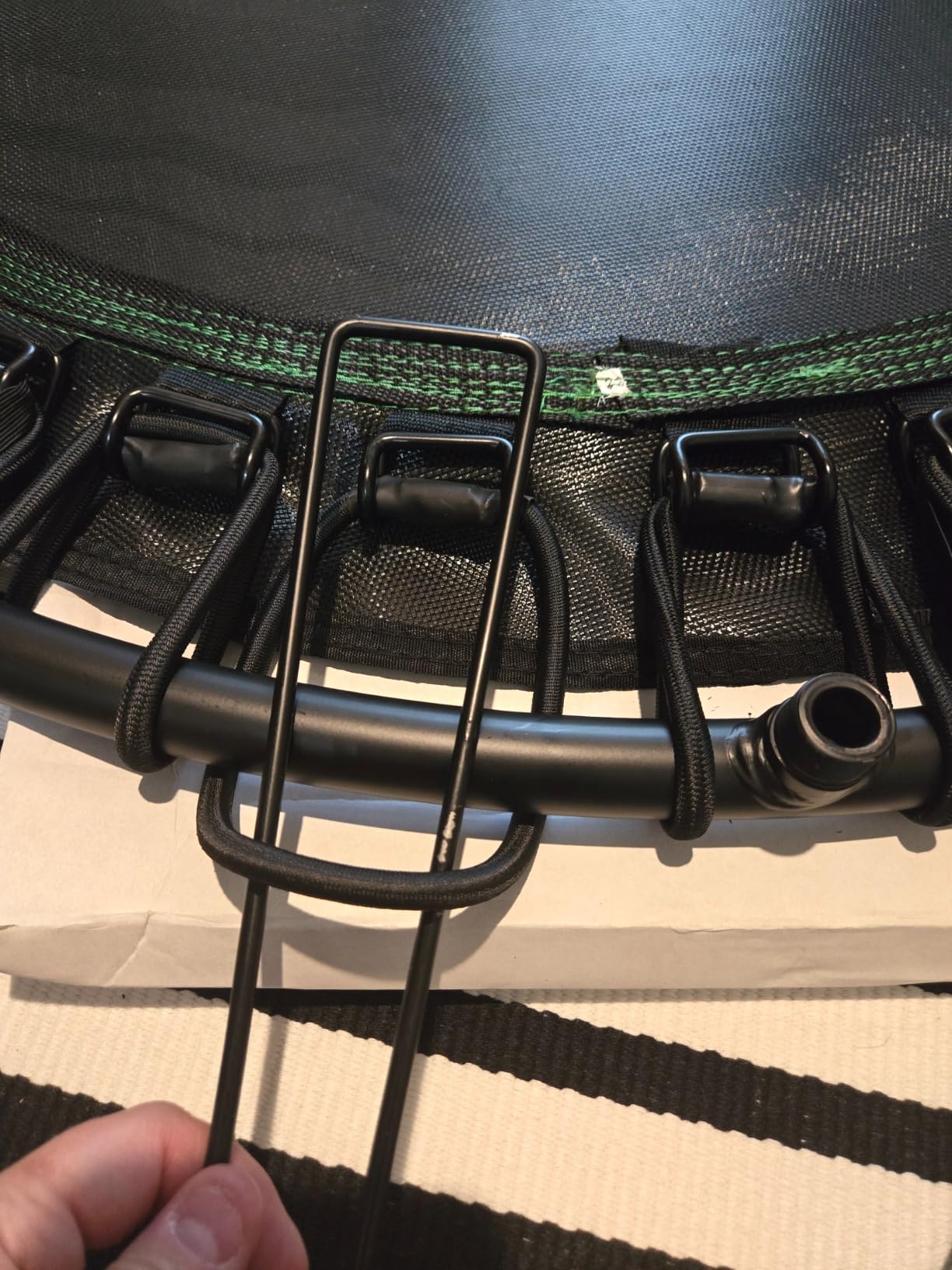 BCAN BT2 450/550LBS Mini Rebounder Trampoline for Adults with Bar, Fitness Trampoline with Bungees, Adjustable Handle, Stable & Quiet, Indoor Outdoor, Whole-Body Workout & Relaxation at Home-40IN/48IN customer photo 1