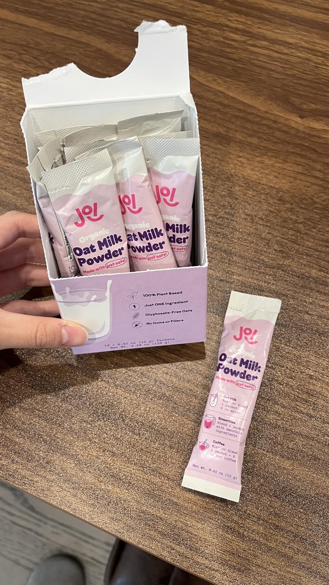 Instant Organic Oat Milk Powder Pouch by JOI - Makes 8 Quarts - Vegan, Kosher, Shelf-Stable, and Gluten-Free - Use for Coffee Creamer, Add to Smoothies & Tea or Make Your Own Oat Milk customer photo 1