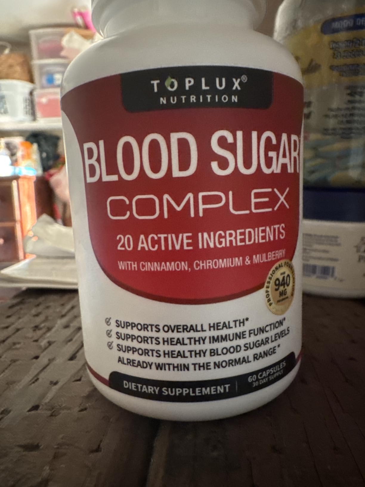 Blood Sugar Complex Supplement - Supports Healthy Blood Sugar Levels Already Within Normal Range All Natural with Cinnamon, Bitter Melon, Chromium, Mulberry, Alpha Lipoic Acid, Non-GMO, 60 Capsules customer photo 1