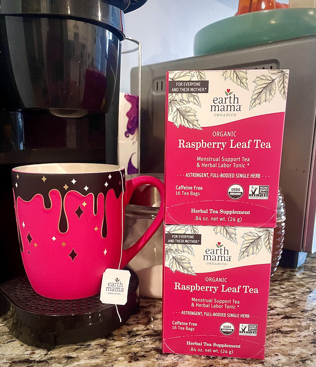 Earth Mama Organic Red Raspberry Leaf Tea | Labor Prep & Menstrual Support Herbal Tea, Pregnancy & Postpartum Care Recovery | 32 Teabags | Caffeine Free & Non-GMO customer photo 2