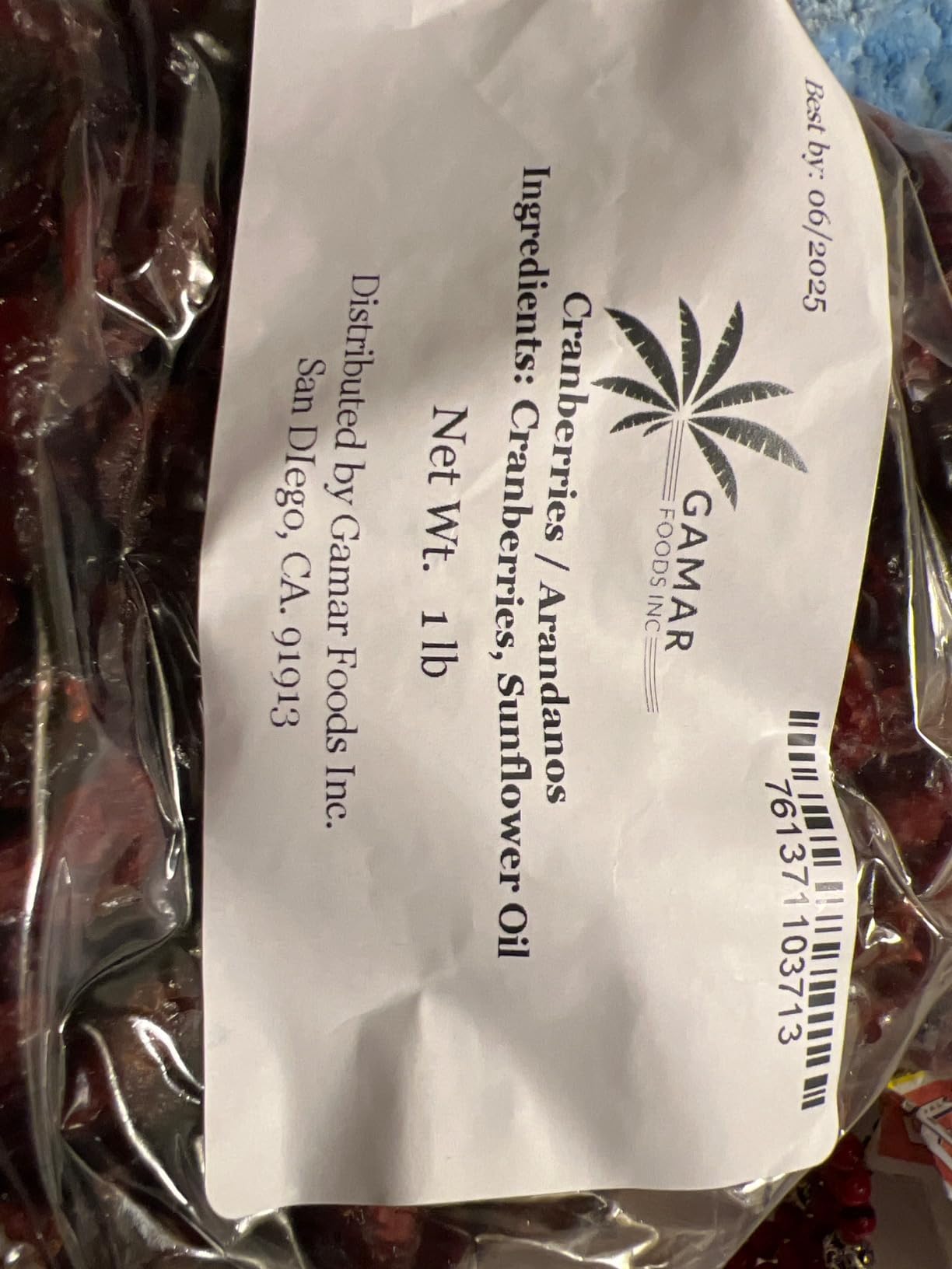 Premium Dried Cranberries - non GMO - No Sugar Added - 1 Pound customer photo 2