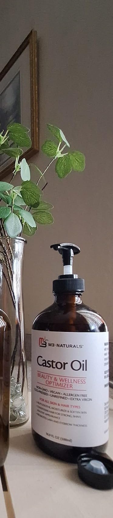 Pure Castor Oil Pack Kit, Large Hexane-Free Cold-Pressed in Glass Bottle with Adjustable Reusable Organic Cotton Wrap for Detox and Wellness (1 of Each) by M3 Naturals customer photo 1