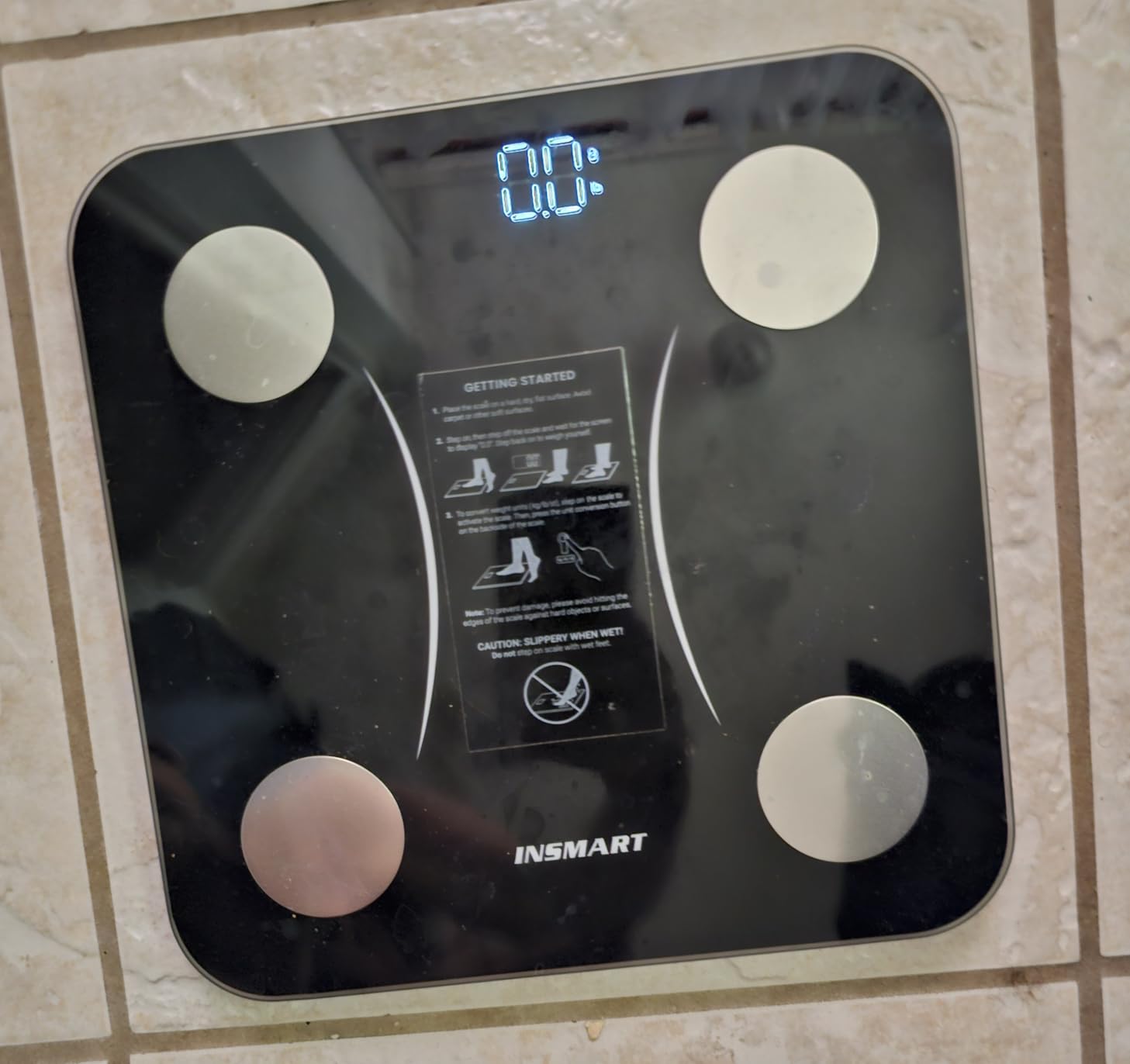 INSMART Body Fat Scale, Smart Scale for Body Weight 0.1lb High Accuracy, Digital Bathroom Weight Scale for BMI, Body Fat, Muscle 17 Body Composition Analyzer Sync with App, LED Display, 400lb, Black customer photo 2