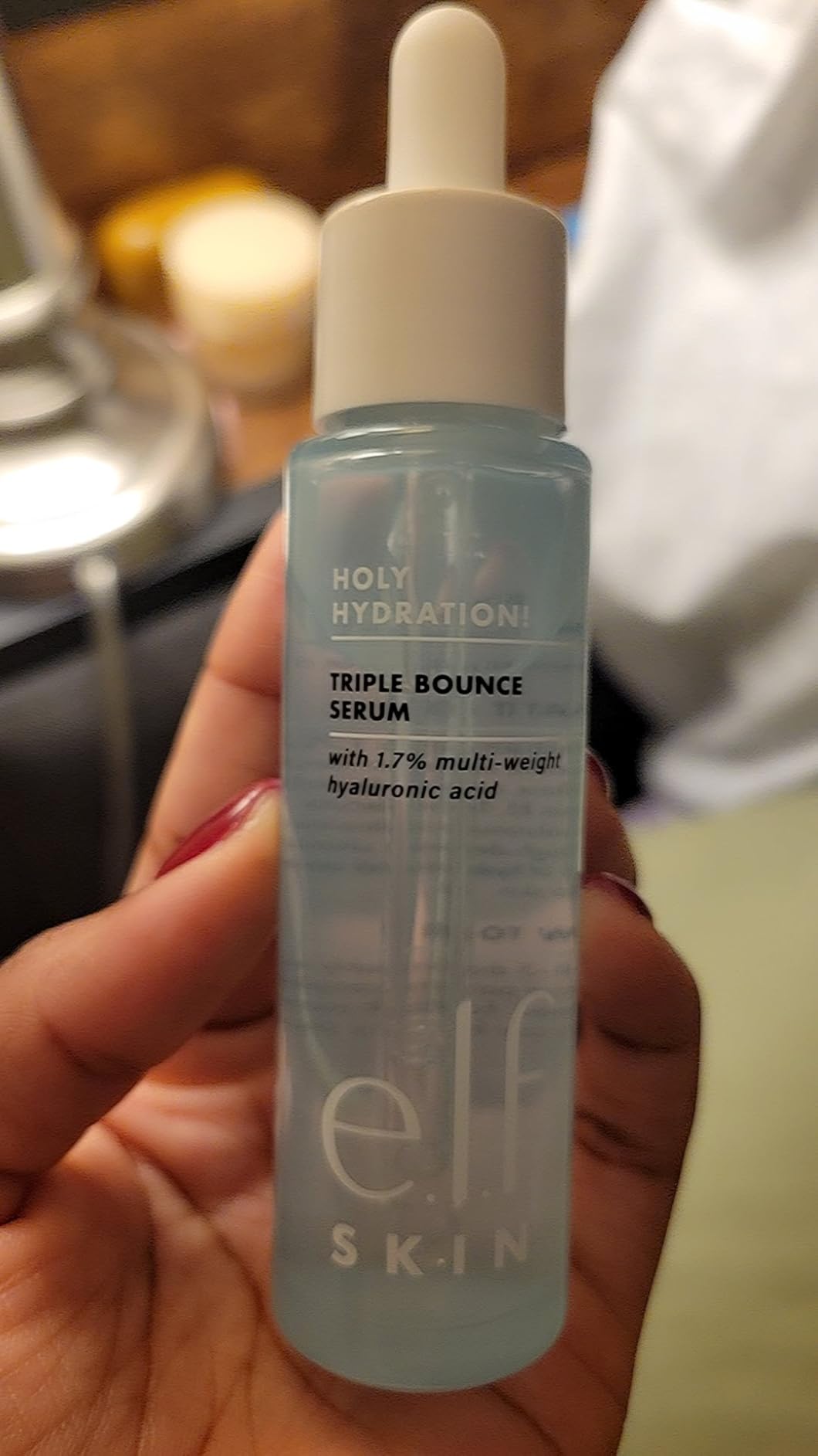 e.l.f. SKIN Holy Hydration! Triple Bounce Serum, 1.7% Hyaluronic Acid Serum For Plump, Bouncy Skin, Moisturizing & Hydrating, Vegan & Cruelty-Free customer photo 1