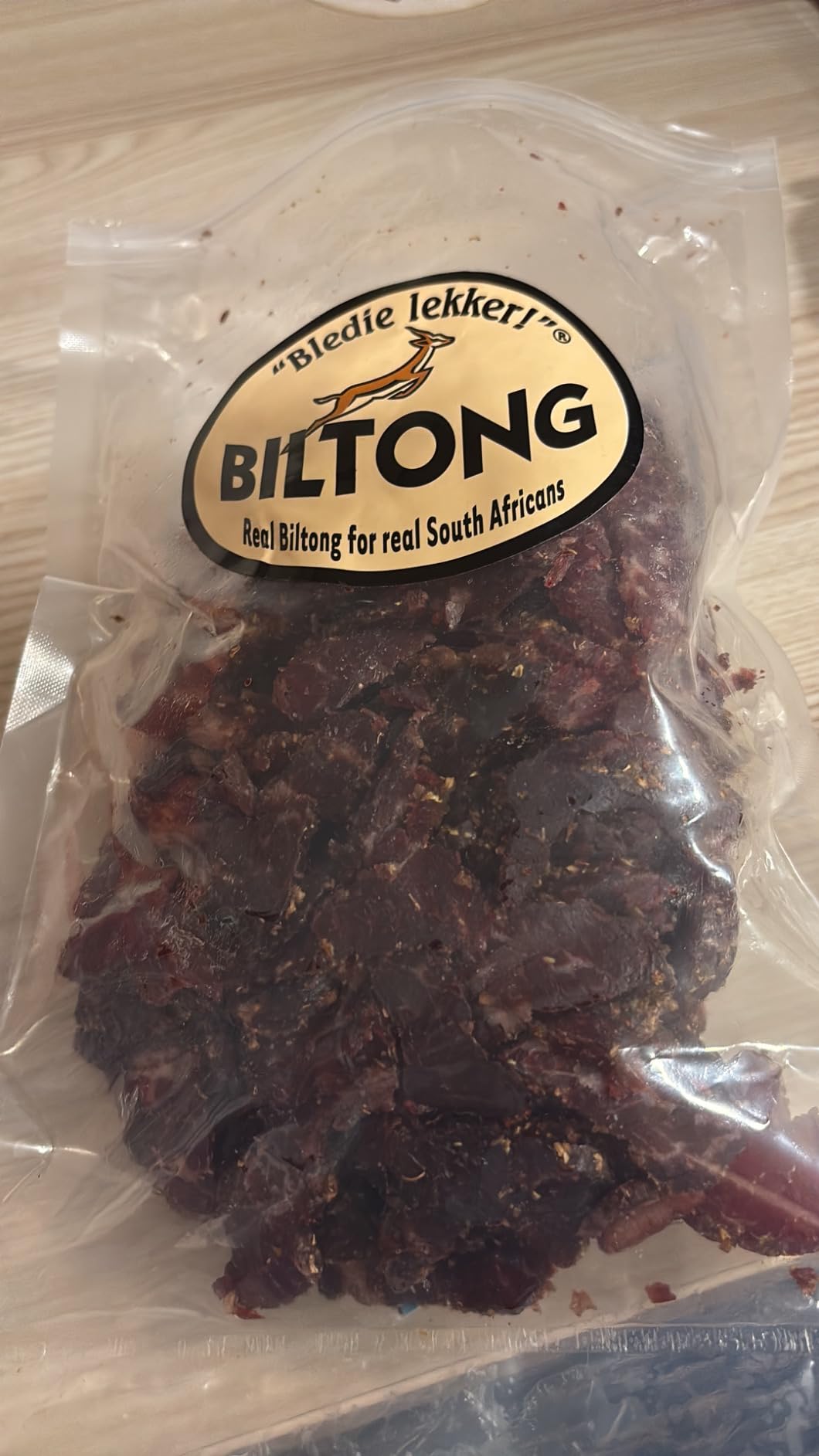 Bledie Lekker Sliced Beef Biltong One Pound Resealable Bag - 16oz customer photo 2