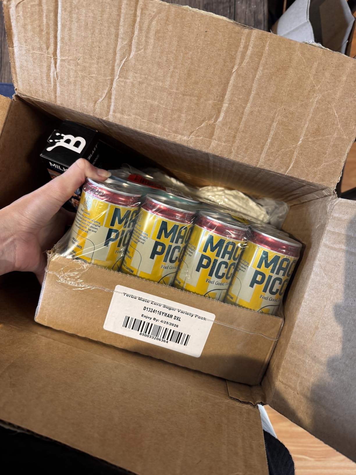 MACHU PICCHU 12-Pack Variety Zero Sugar Energy Mate Drink - Non-Carbonated Yerba Mate, 120mg Organic Caffeine, Smooth Focus Without Jitters or Crash, Low Calorie, USDA Organic, 12oz Cans customer photo 1
