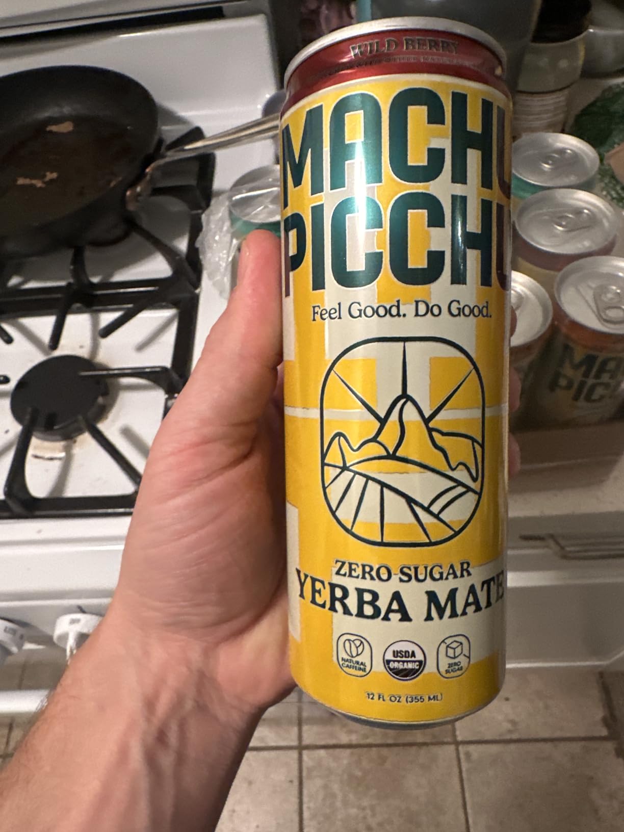MACHU PICCHU 12-Pack Variety Zero Sugar Energy Mate Drink - Non-Carbonated Yerba Mate, 120mg Organic Caffeine, Smooth Focus Without Jitters or Crash, Low Calorie, USDA Organic, 12oz Cans customer photo 2