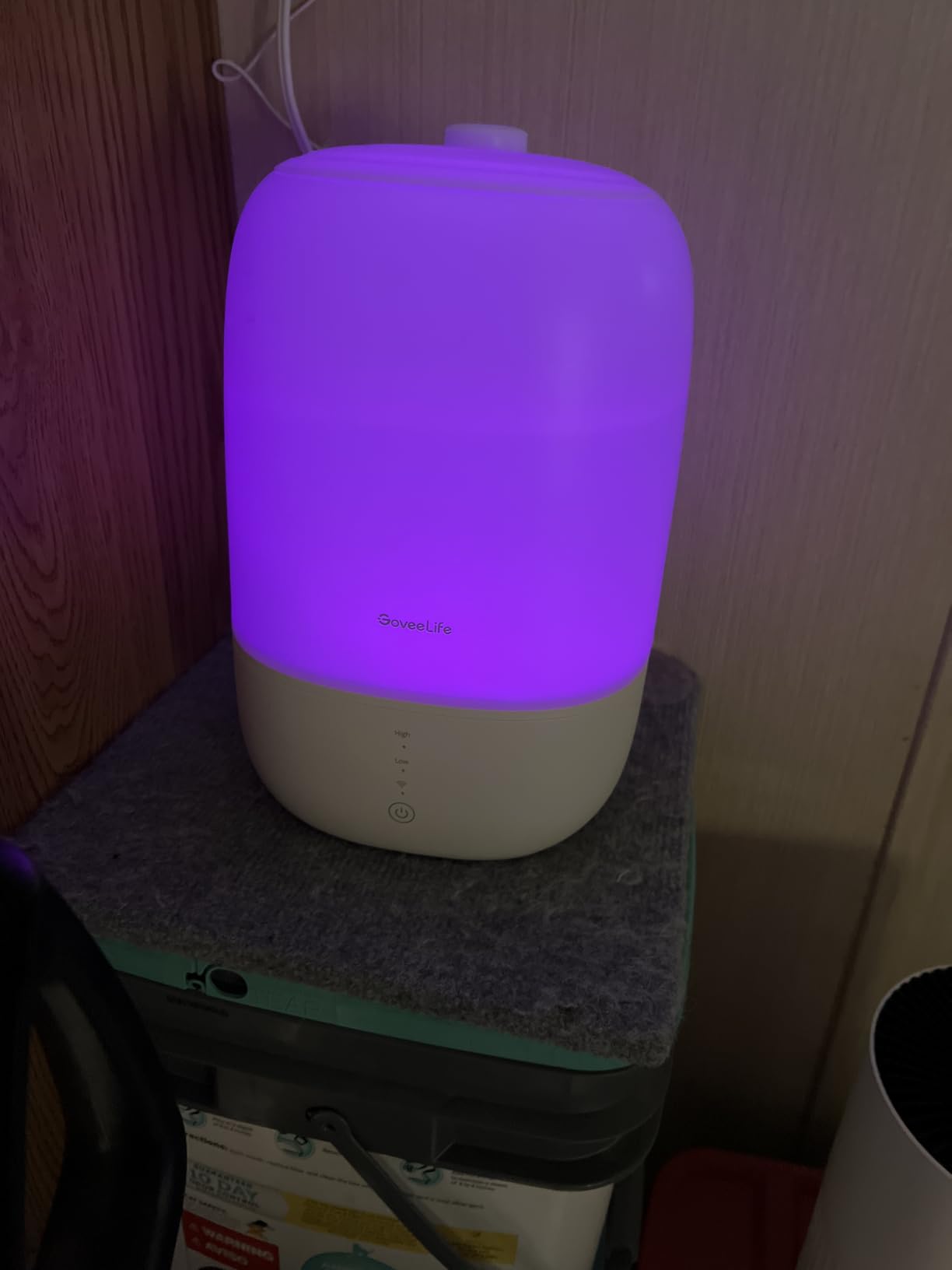 GoveeLife Smart Humidifiers for Bedroom, 3L Top Fill Cool Mist Humidifier, 24dB Quiet Runtime, Humidity Control, WiFi Air Humidifier with Night Light, for Baby, Plants, Home, Work with Alexa customer photo 1