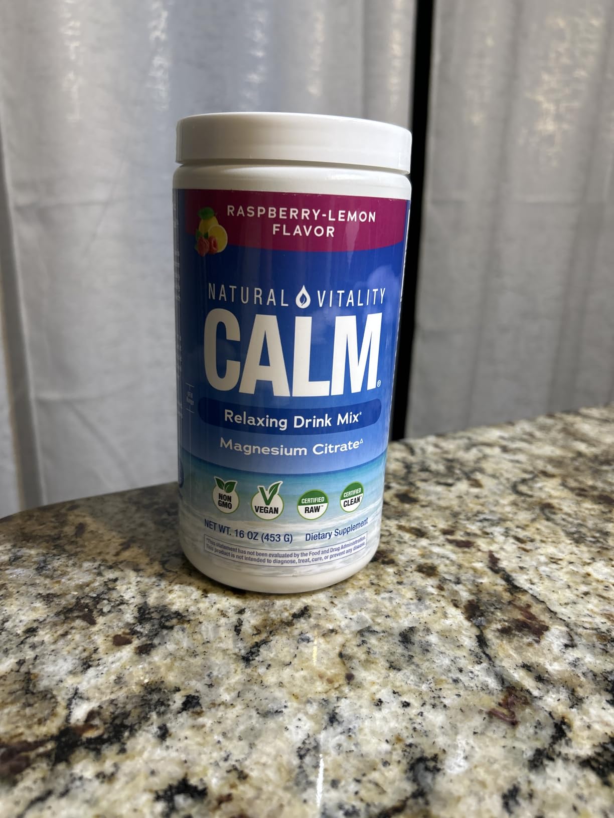 Natural Vitality Calm, Magnesium Citrate Supplement, Anti-Stress Drink Mix Powder - Gluten Free, Vegan, & Non-GMO, Raspberry Lemon, 0.12 oz, 30 Packets customer photo 2