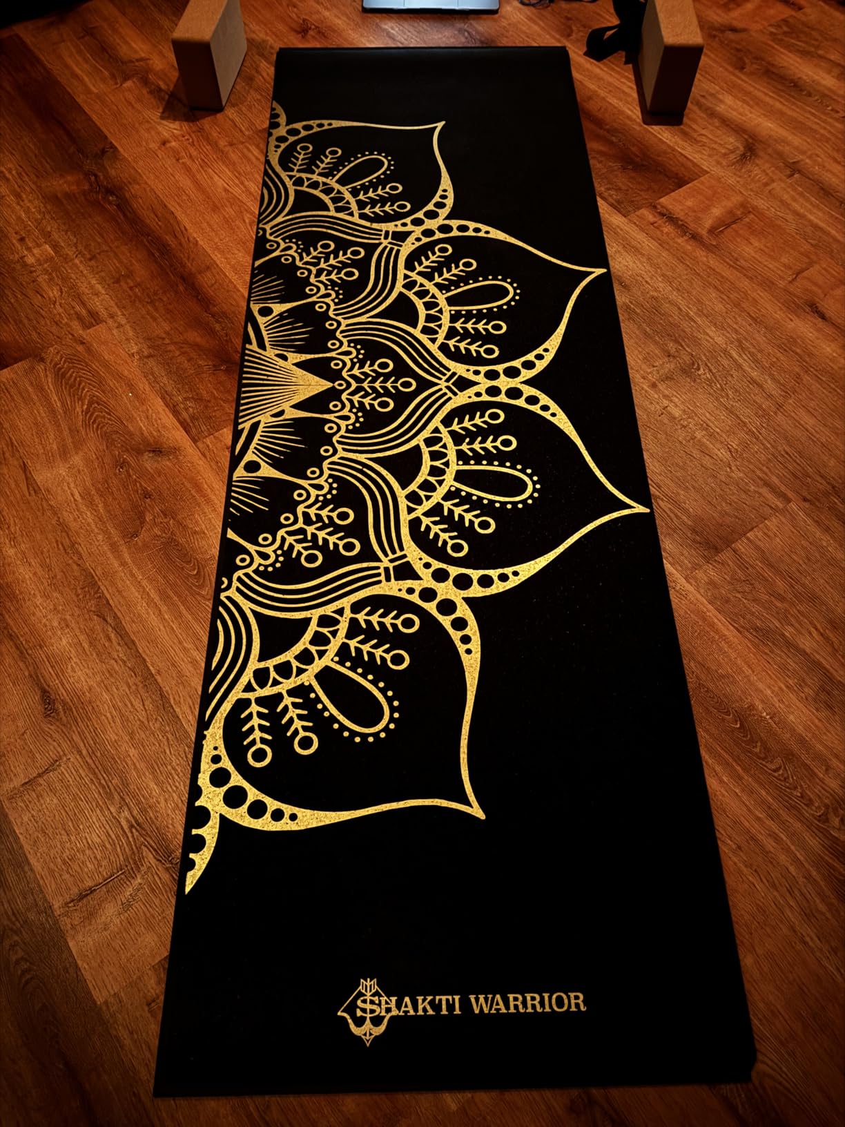 Shakti Warrior Cork Yoga Mat - Artist Designed, Premium Printed Eco-Friendly Non-Slip mat, Great for Regular & Hot Yoga, Pilates, Workouts 72 inch x 24 inch x 3mm Thick customer photo 1