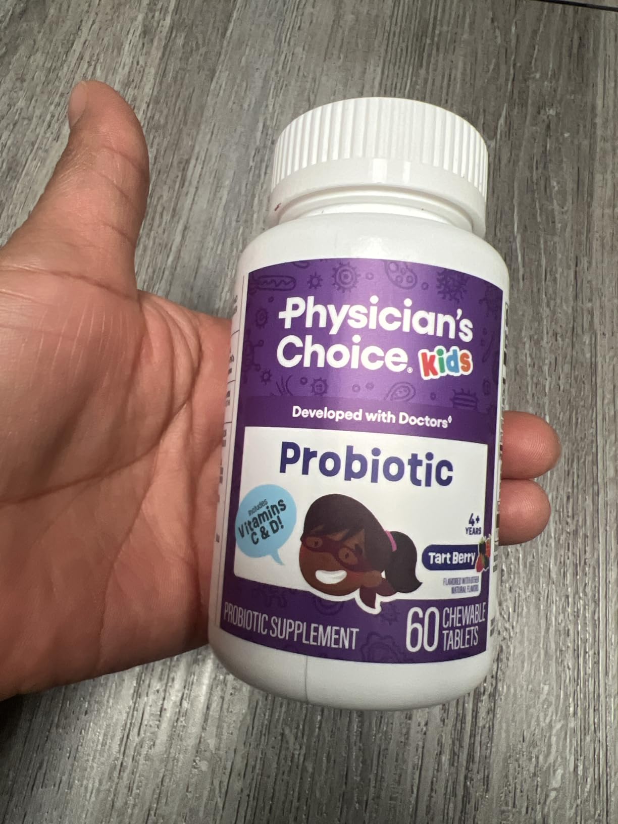 Physician's CHOICE Probiotics for Kids - 7 Diverse Strains, Organic Prebiotics, Vitamins & Minerals - Clinically Studied L. Rhamnosus GG - Immune & Digestive Support - No Sugar or Artificial Dyes customer photo 1