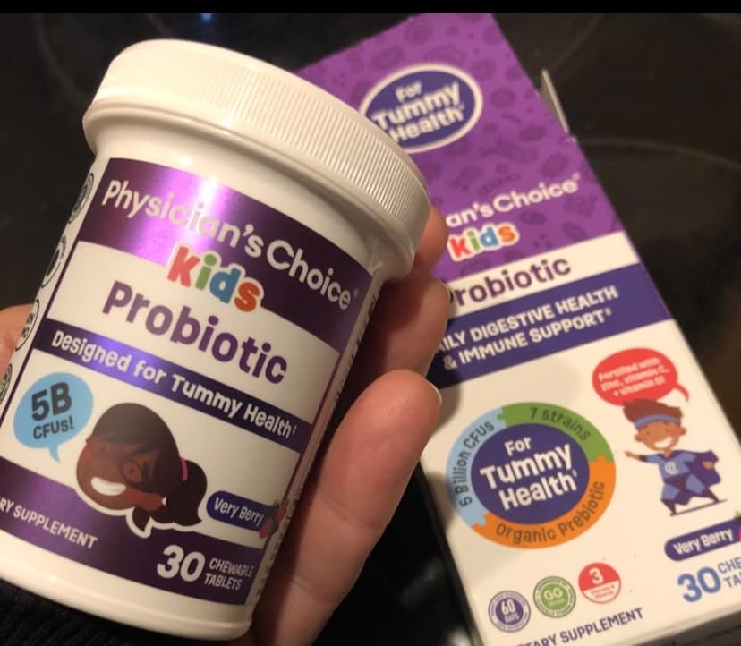 Physician's CHOICE Probiotics for Kids - 7 Diverse Strains, Organic Prebiotics, Vitamins & Minerals - Clinically Studied L. Rhamnosus GG - Immune & Digestive Support - No Sugar or Artificial Dyes customer photo 2