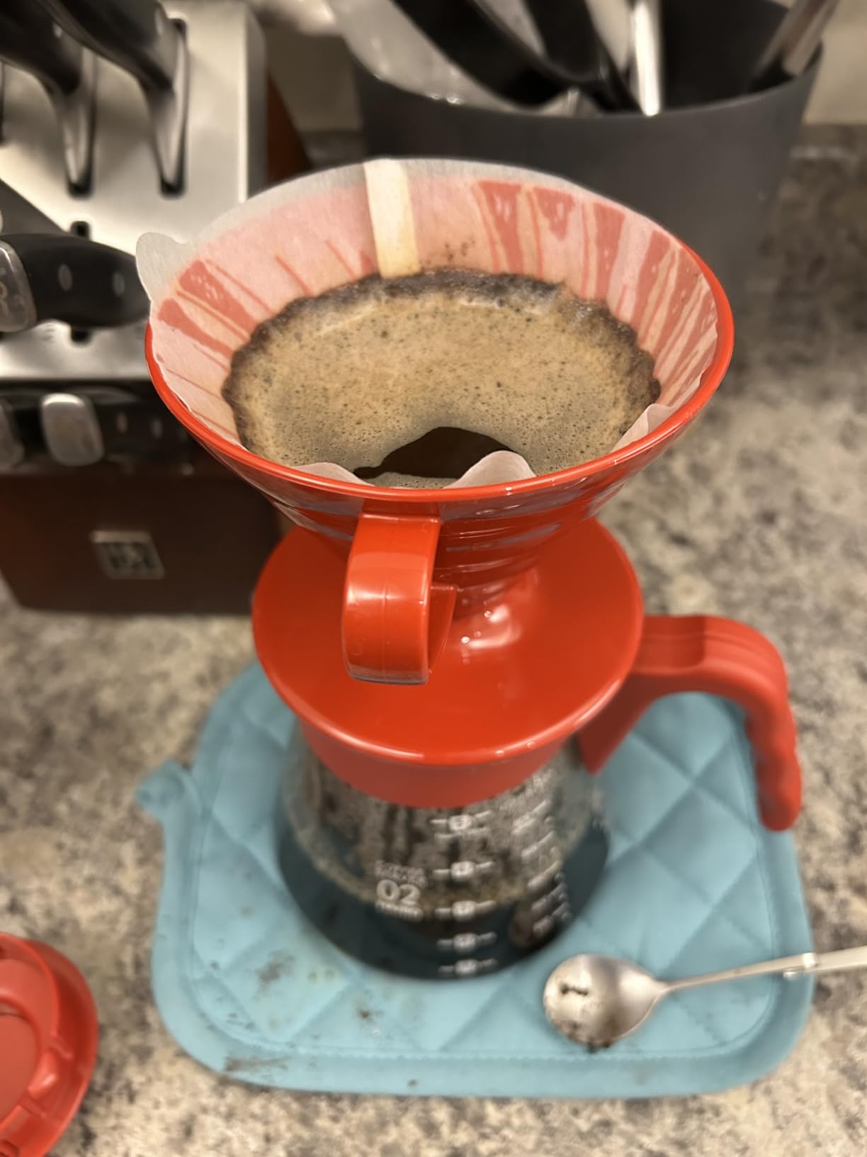 HARIO V60 Pour Over Coffee Starter Set, Size 02, Pale Grey customer photo 2