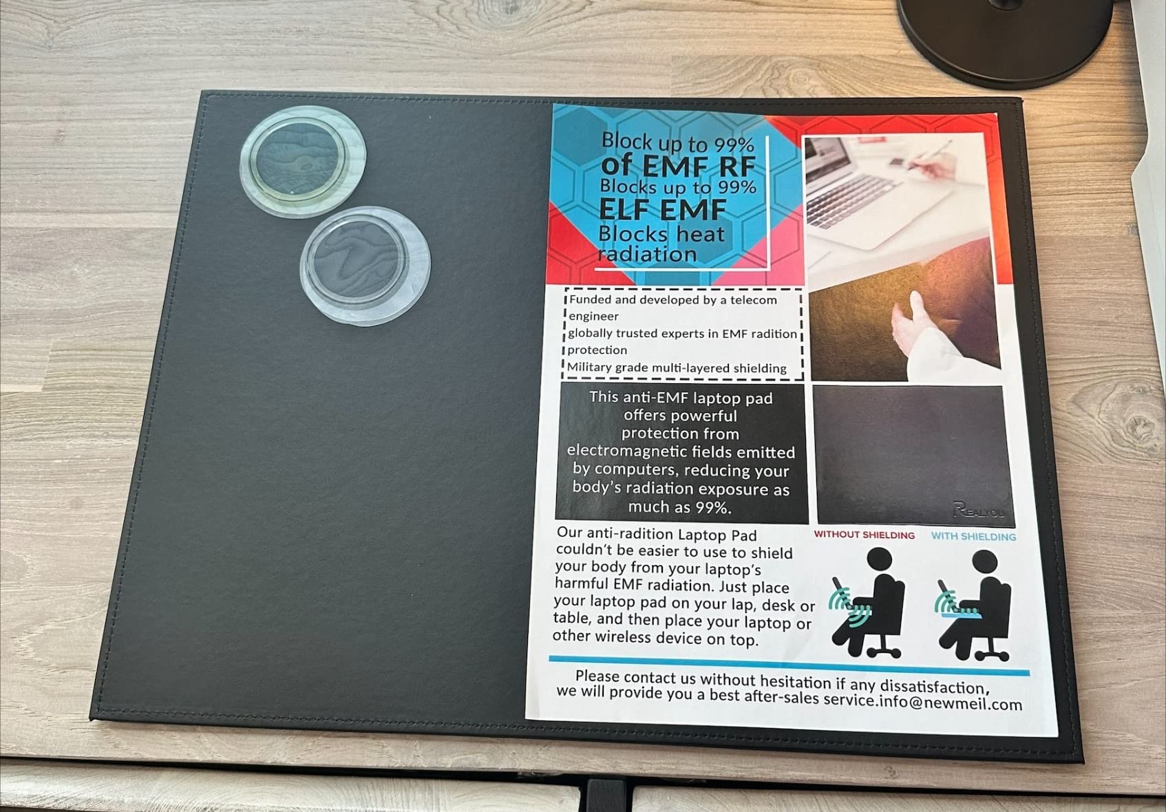 Laptop Pad Protection, Laptop Pad EMF, Protect & Heat Shield Protection Suitable for iPad/Cell Phones Laptops, Tablets, Notebooks Laptop Pad customer photo 1