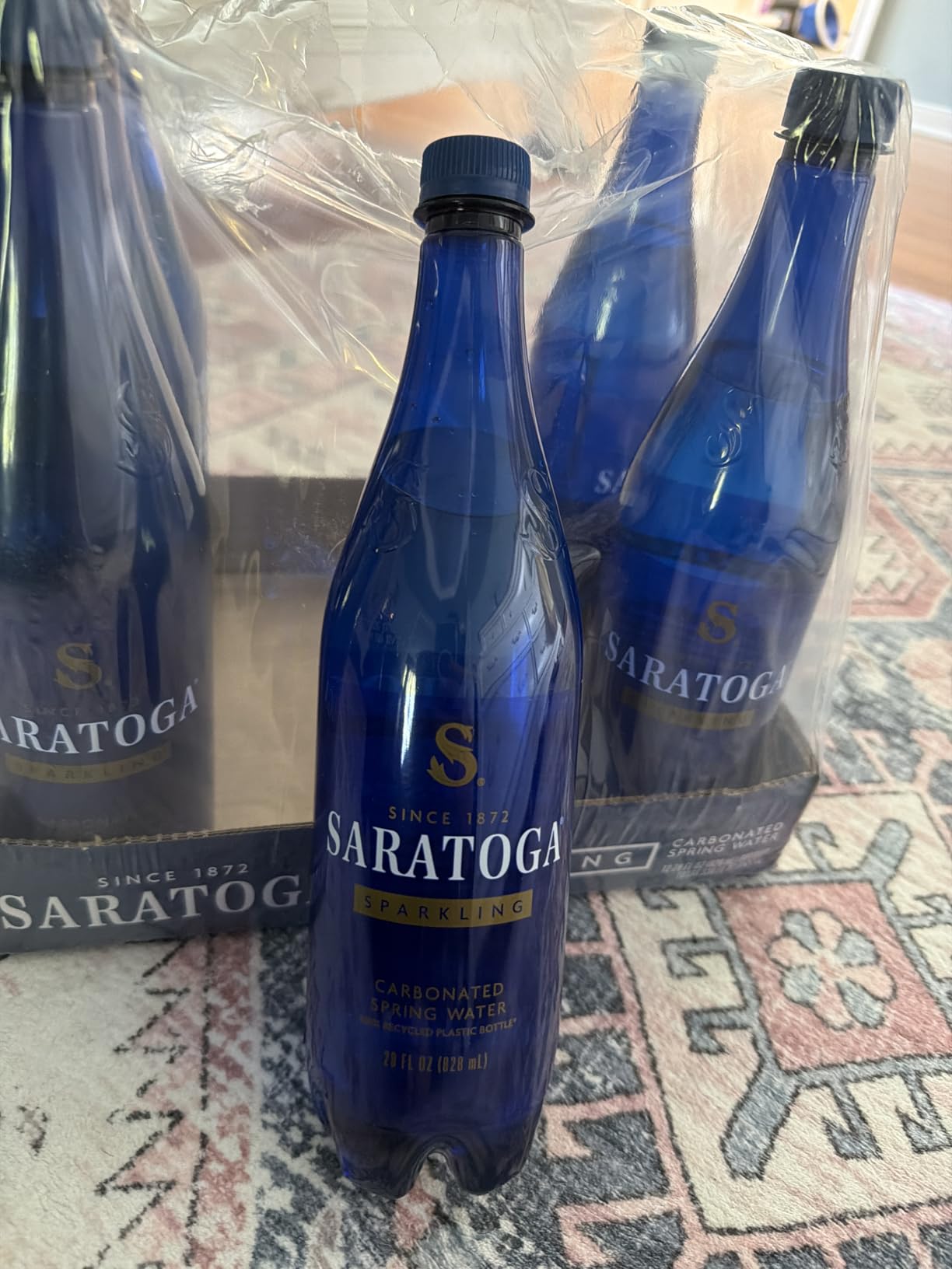 Saratoga Sparkling Water Bottles, 6-Pack - Carbonated Spring Bottled Water - Recycled PET Plastic Bottles, 16 Fl Oz customer photo 1
