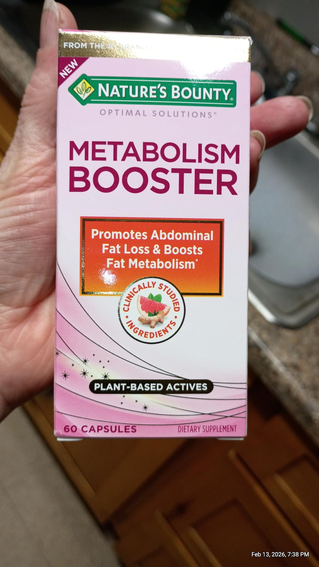Nature's Bounty Optimal Solutions Metabolism Booster Supplement, Boosts Fat Metabolism, Promotes Abdominal Fat Loss, With Citrus Extracts and Black Ginger, 60 Capsules customer photo 2