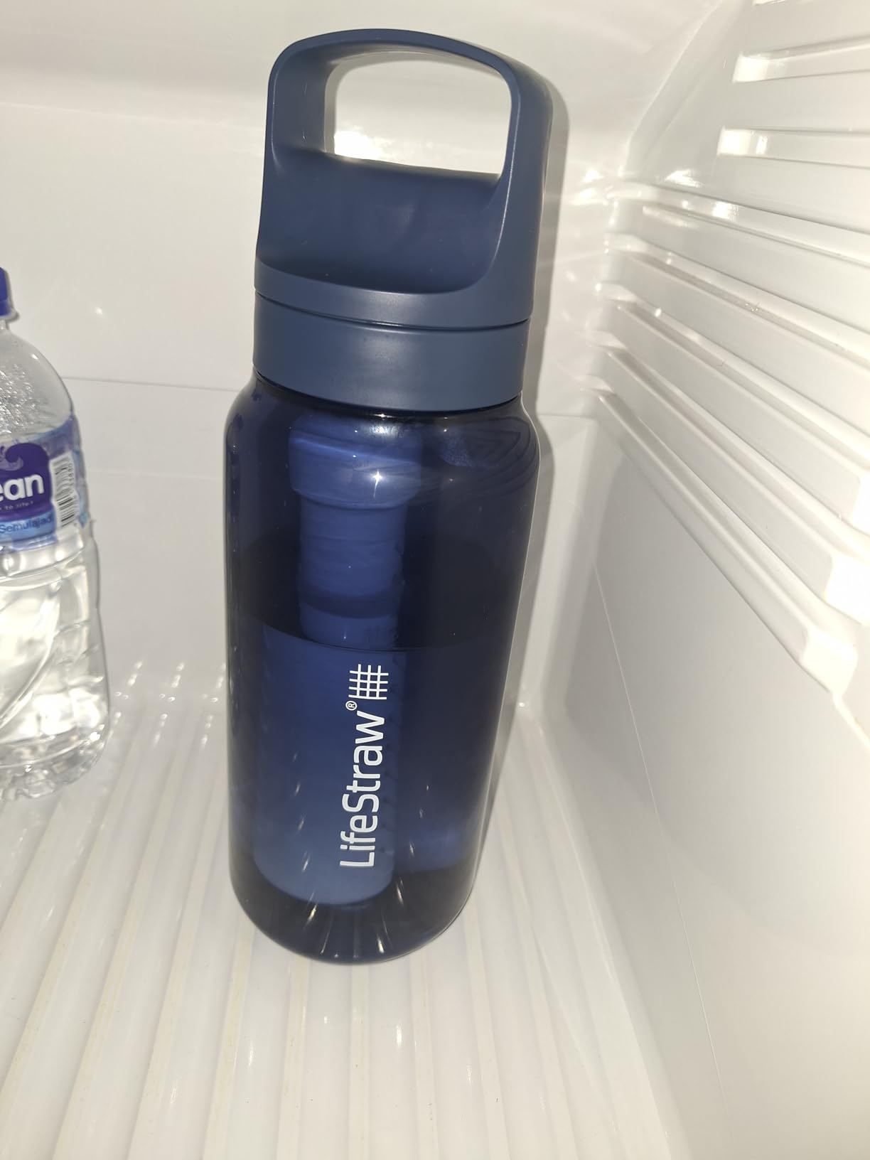 LifeStraw Go Series Water Filter Bottle - BPA-Free, Removes Bacteria, Parasites, Microplastics, 22oz, Aegean Sea customer photo 2