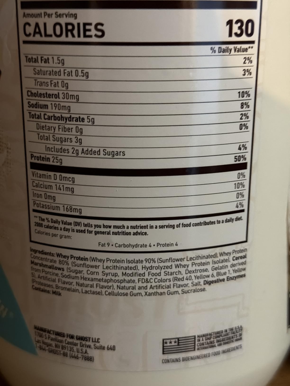 GHOST Whey Protein Powder, Cinnabon - 2LB, 25G of Protein - Cinnamon Roll Flavored Isolate, Concentrate & Hydrolyzed Whey Protein Blend - Post Workout Shakes - Soy & Gluten Free customer photo 1