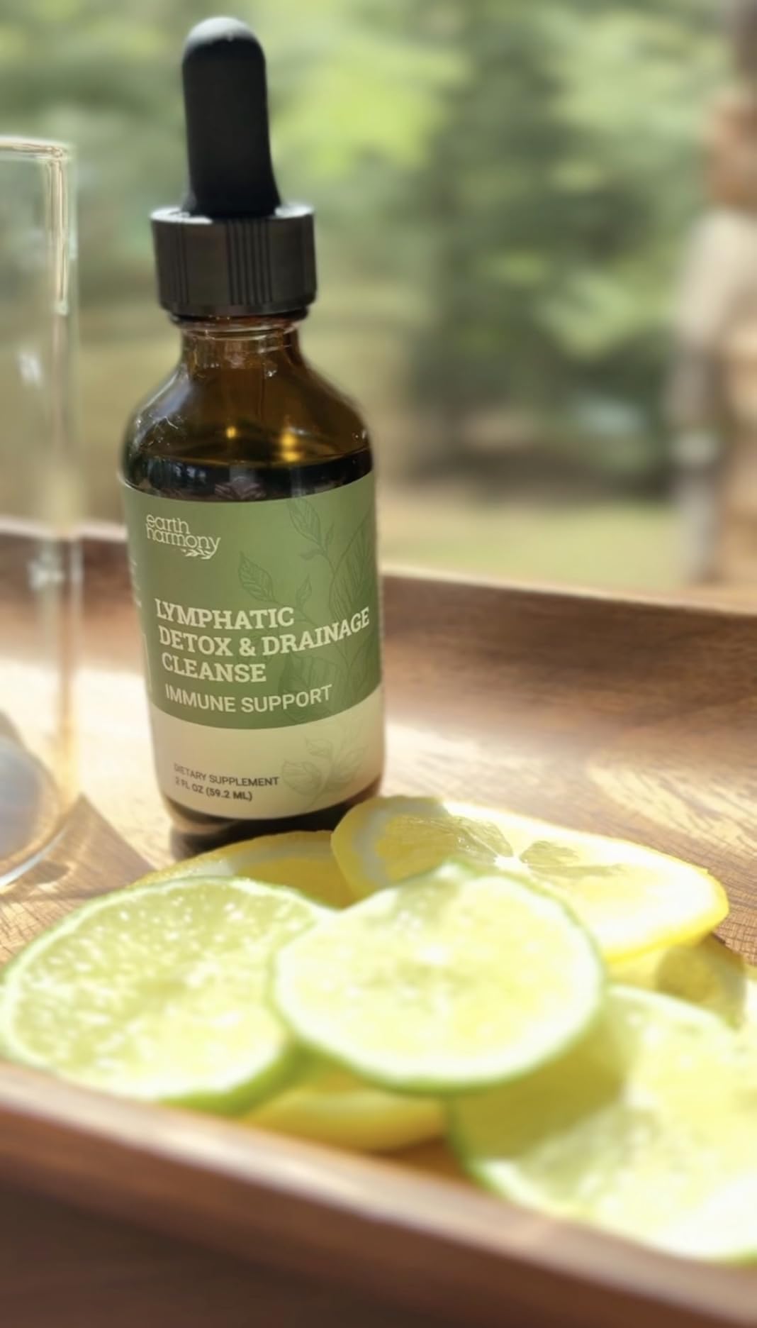 Earth Harmony Lymphatic Drainage Drops, Lymph Detox - Supplement with Soursop, Cat's Claw Bark, Astragalus, Wormwood, Lymph Node Detox, Lymphatic Support Cleanse (2 Oz) customer photo 1