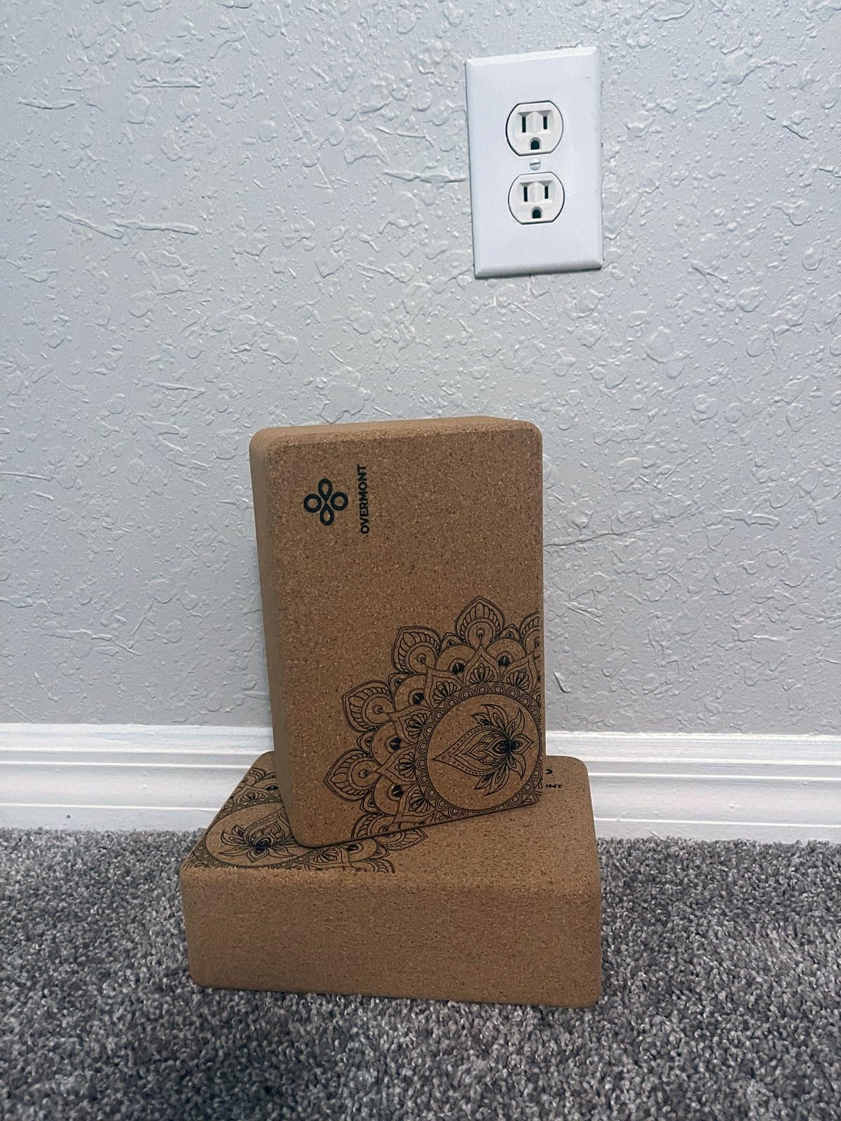 Overmont Cork Yoga Blocks 2 pack with 8ft Strap customer photo 2