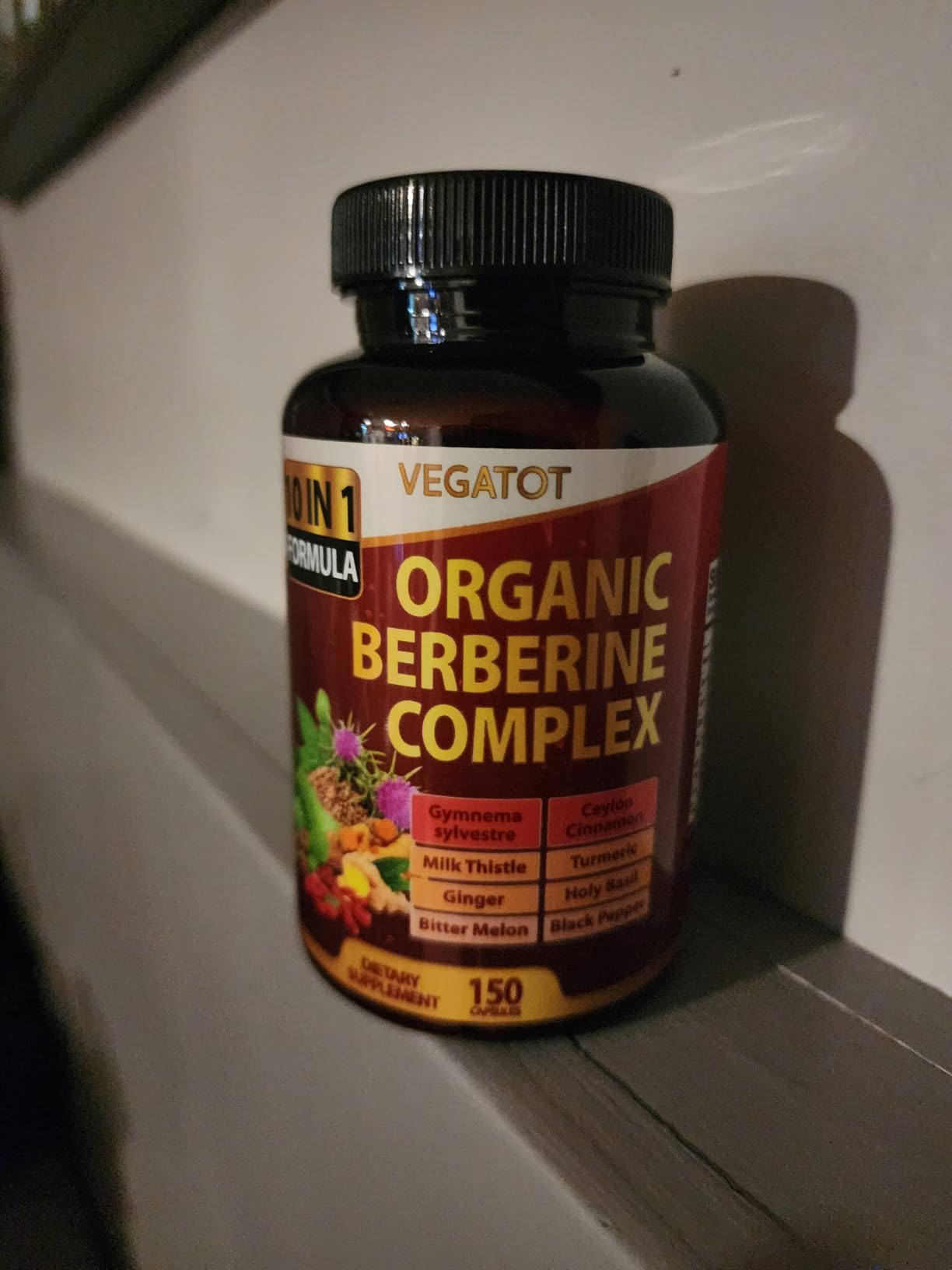 VEGATOT GlucoSavior Berberine Supplement with Ceylon Cinnamon, Bitter Melon, Gymnema - Supports Immune, Heart Health & Gastrointestinal Function (150 Count) customer photo 1