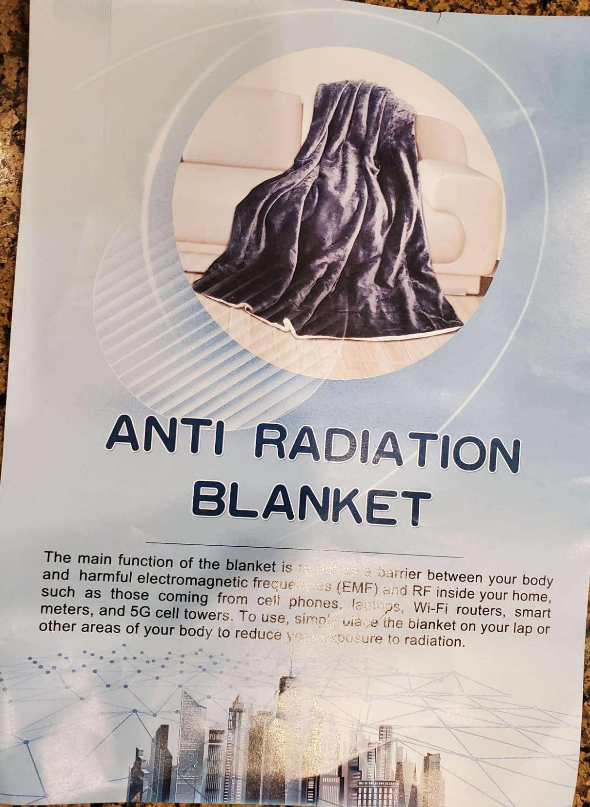STARLENGET Wearable Hooded Blanket for Adults EMF Shielding Blanket, Lightweight, Cozy and Functional Radiation Blocking Throw Blanket for Adult customer photo 2