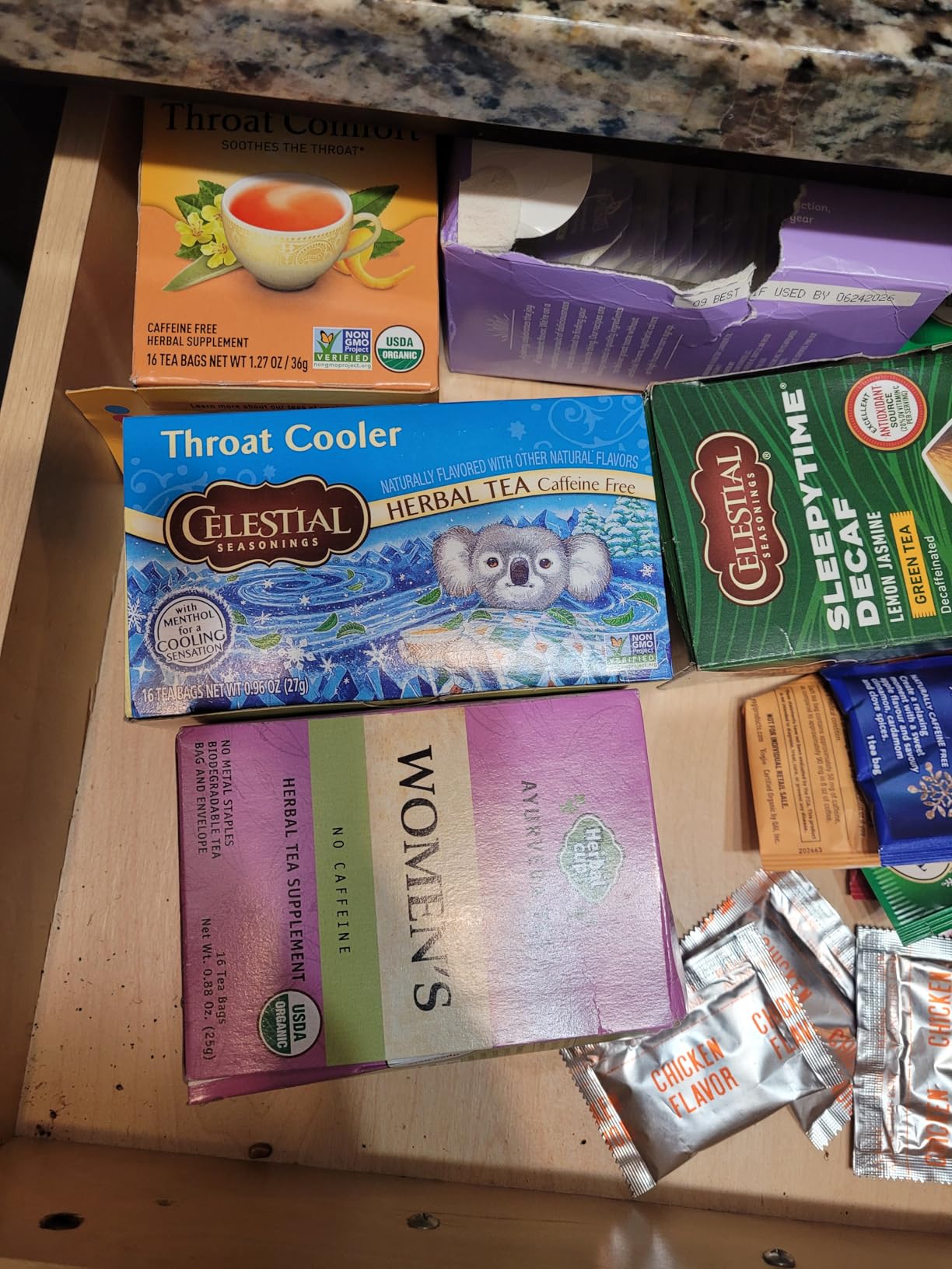Celestial Seasonings Throat Cooler Herbal Tea, Caffeine Free, 16 Tea Bags Box customer photo 1