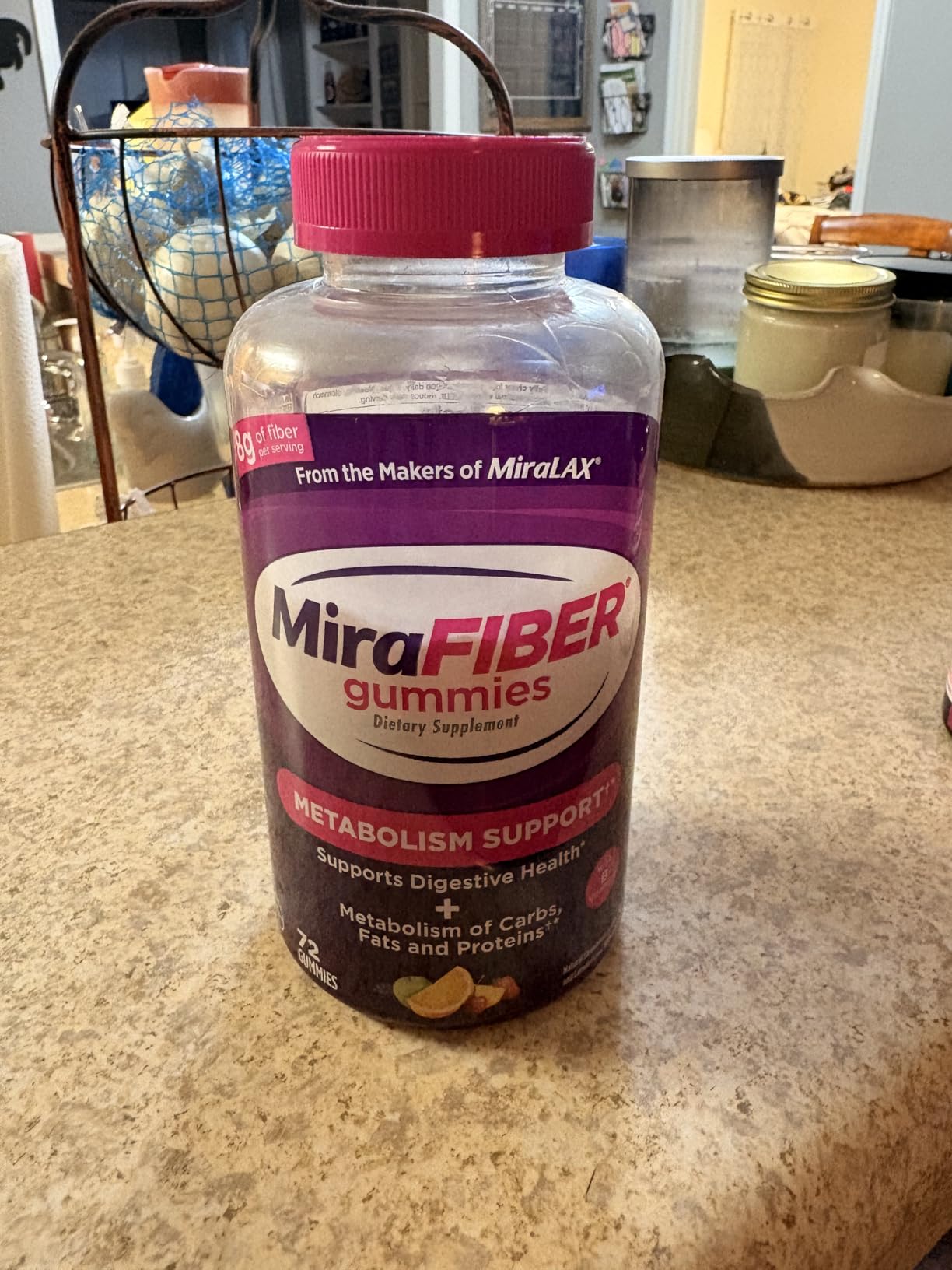 MiraFIBER Gummies, From The Makers of MiraLAX, Fiber to Support Your GLP-1 Journey, 8g Per Serving, Mixed Fruit Flavor 72Ct customer photo 1