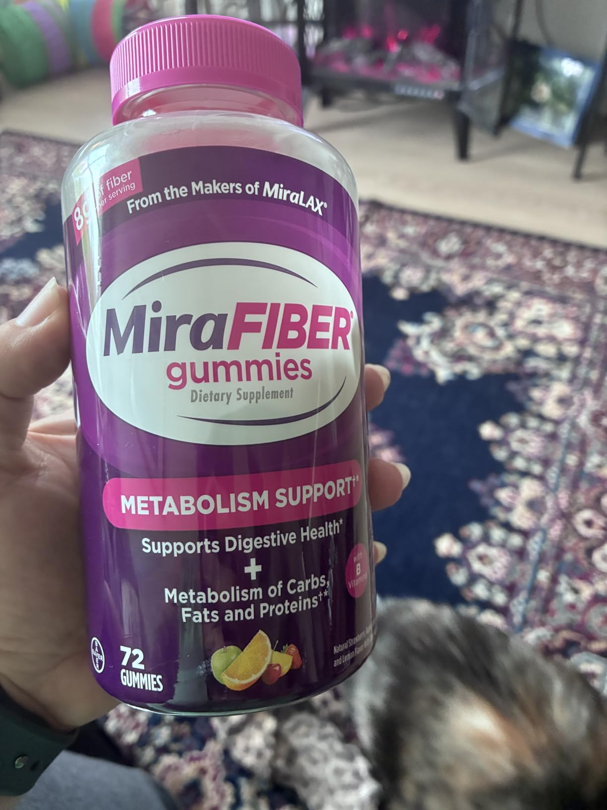 MiraFIBER Gummies, From The Makers of MiraLAX, Fiber to Support Your GLP-1 Journey, 8g Per Serving, Mixed Fruit Flavor 72Ct customer photo 2