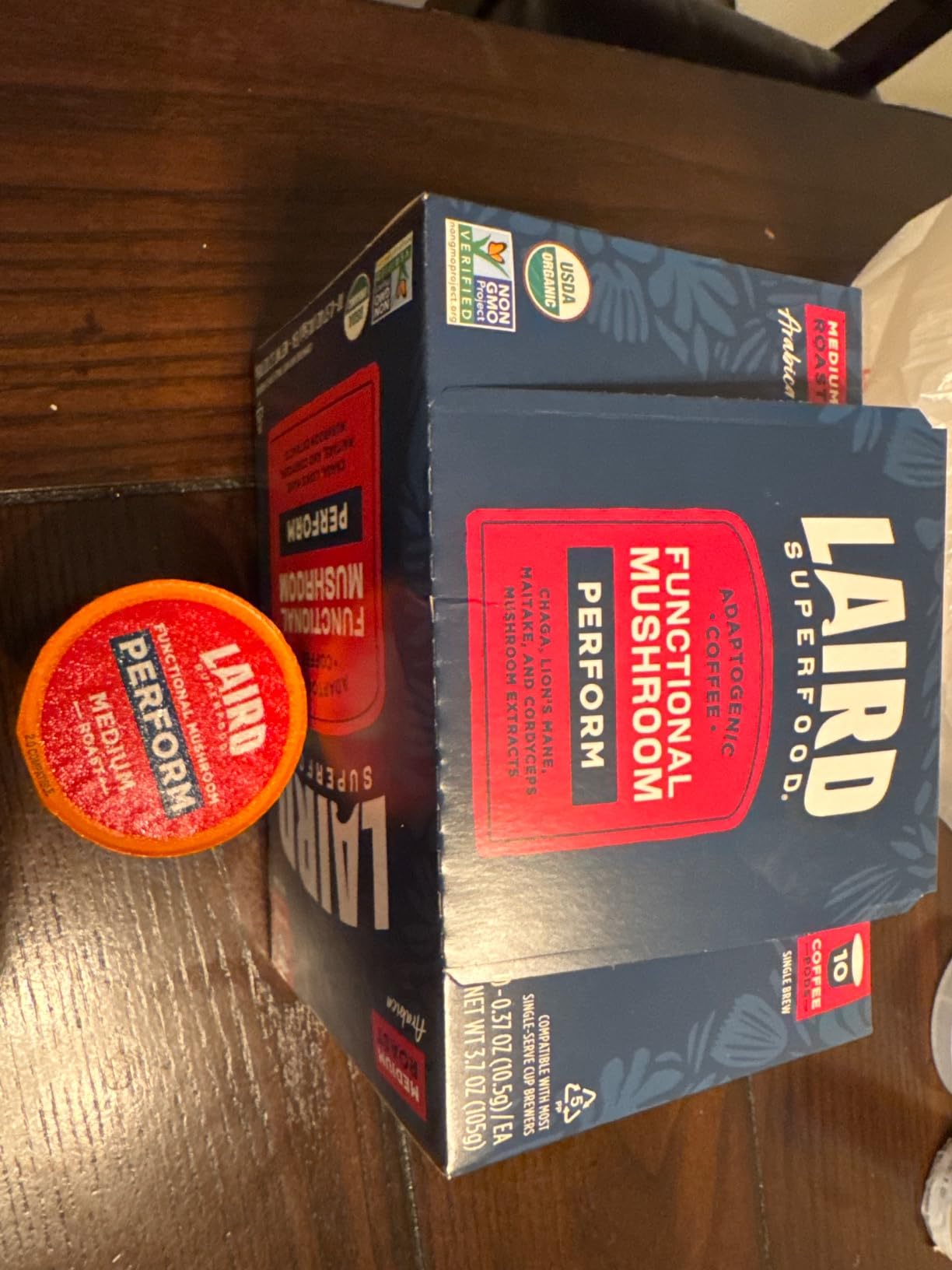 Laird Superfood K-Cups with Functional Mushrooms - Medium Roast, 10ct - Made with Organic Extracts of Chaga Mushrooms, Lion's Mane, Maitake, and Cordyceps Functional Mushrooms customer photo 1