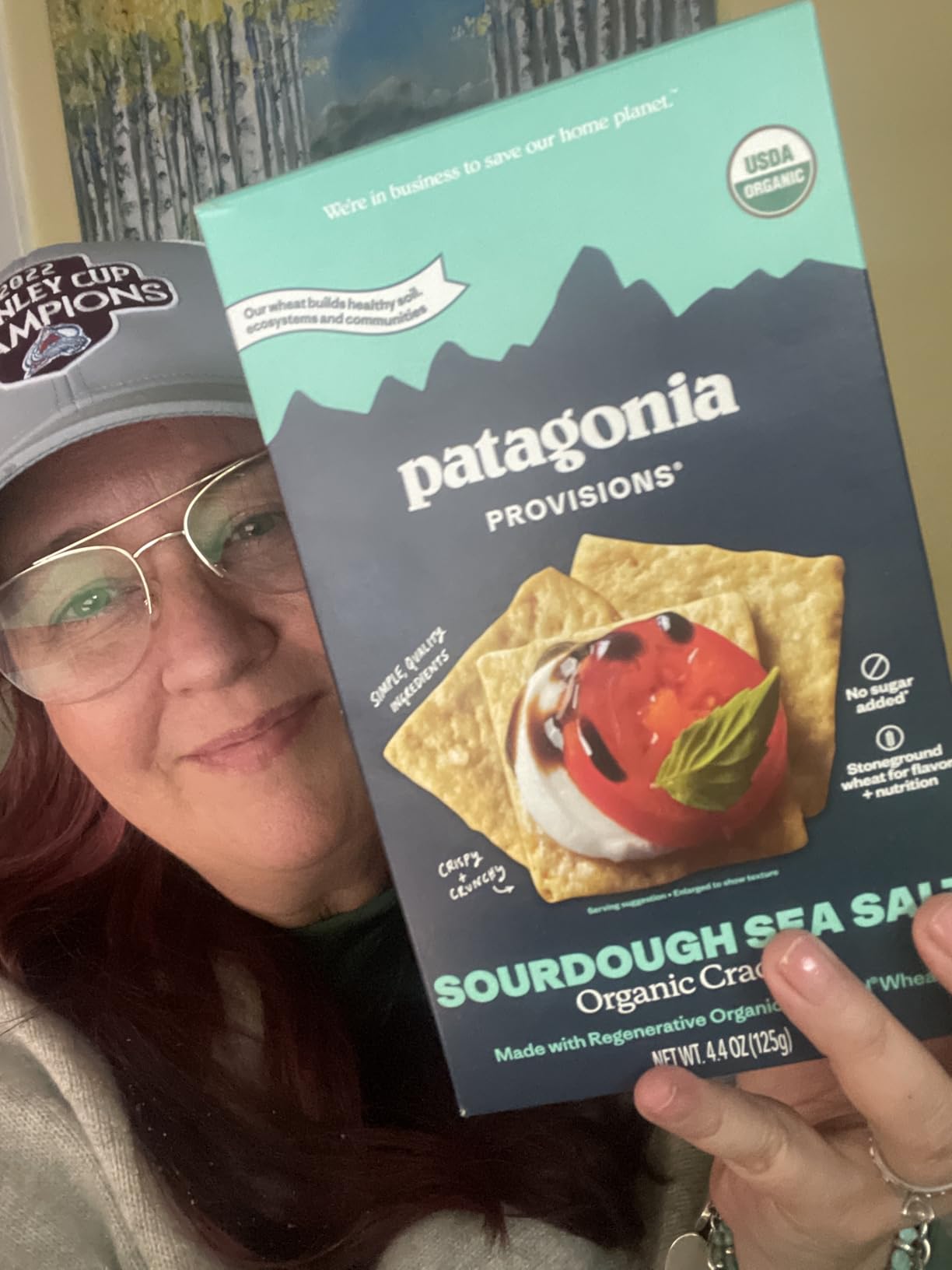 Patagonia Provisions Organic Sourdough Sea Salt Crackers - 3g Plant Protein Per Serving - Non-GMO, No Added Sugar - Crispy & Crunchy customer photo 1