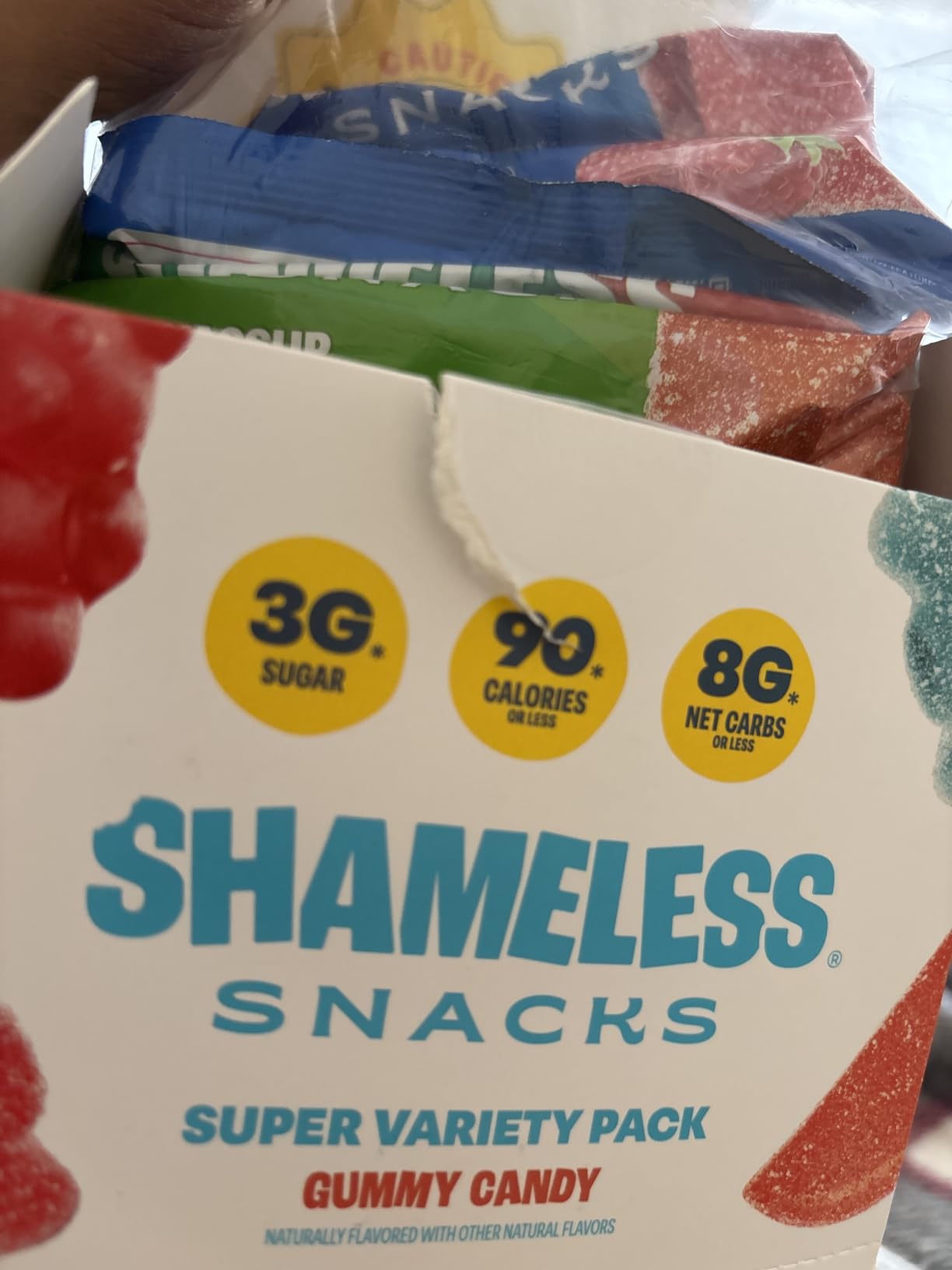 Shameless Snacks Sour Candy & Fruit Snacks - Gummy Candy Variety Pack, Keto Snacks, Sour Gummy Worms & Gummy Bears in Bulk, 3g Sugar Gluten Free Vegan for Kids & Adults customer photo 1