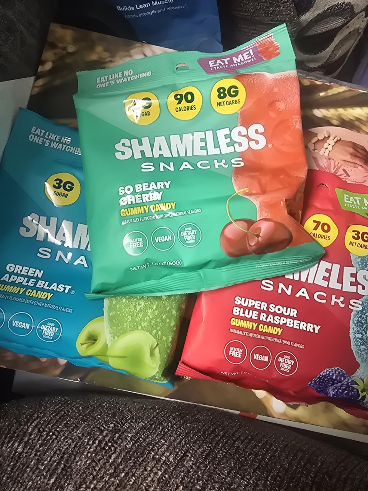 Shameless Snacks Sour Candy & Fruit Snacks - Gummy Candy Variety Pack, Keto Snacks, Sour Gummy Worms & Gummy Bears in Bulk, 3g Sugar Gluten Free Vegan for Kids & Adults customer photo 2