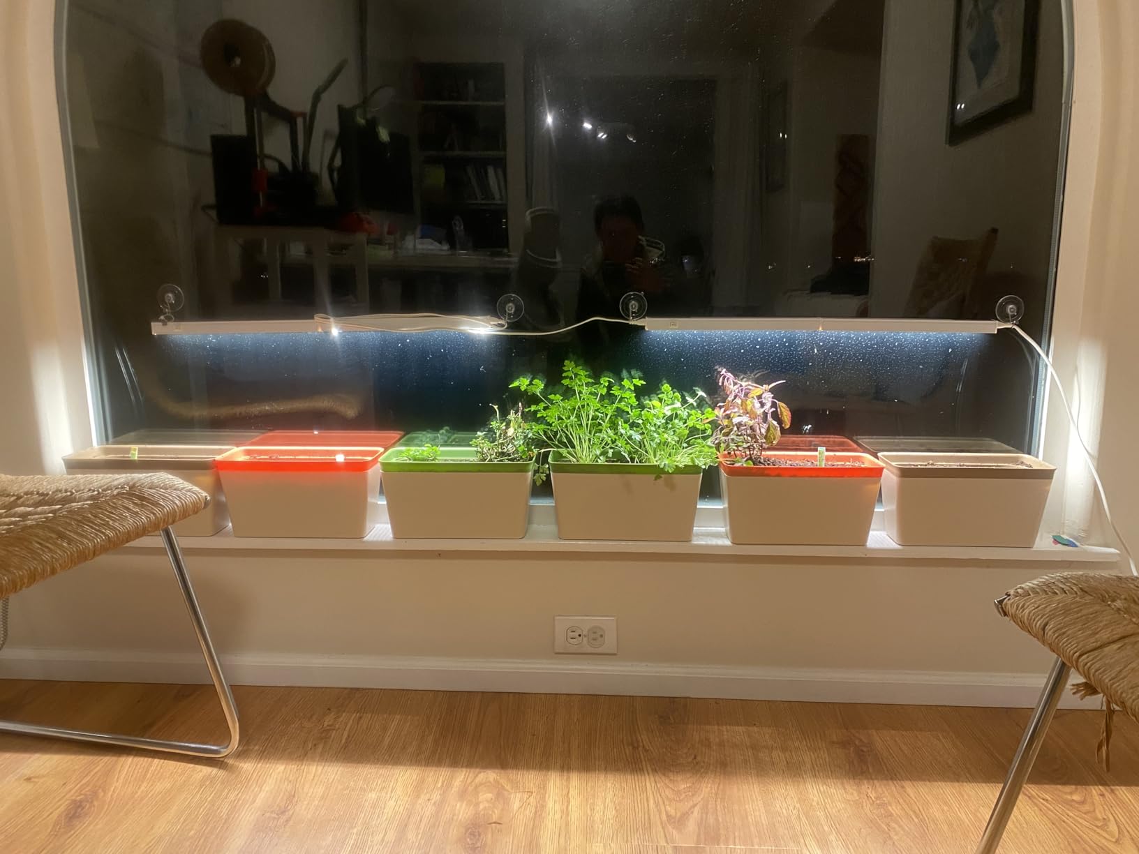 VIVOSUN Self-Watering Planters, 6-Pack 10.5 Inch Compact Rectangular Window Herb Planter Box with 10 PCS Plant Labels, Plant Container for Basil, Flowers, Succulents, Indoor & Outdoor customer photo 1