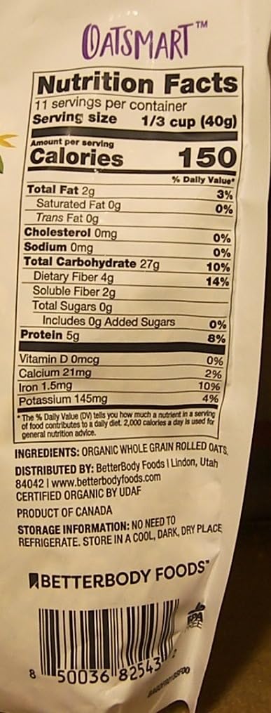 Oatsome Organic Rolled Oats, 1lb Bag - Gluten-Free, Whole Grain Oats for Oatmeal, Baking, & Granola customer photo 1
