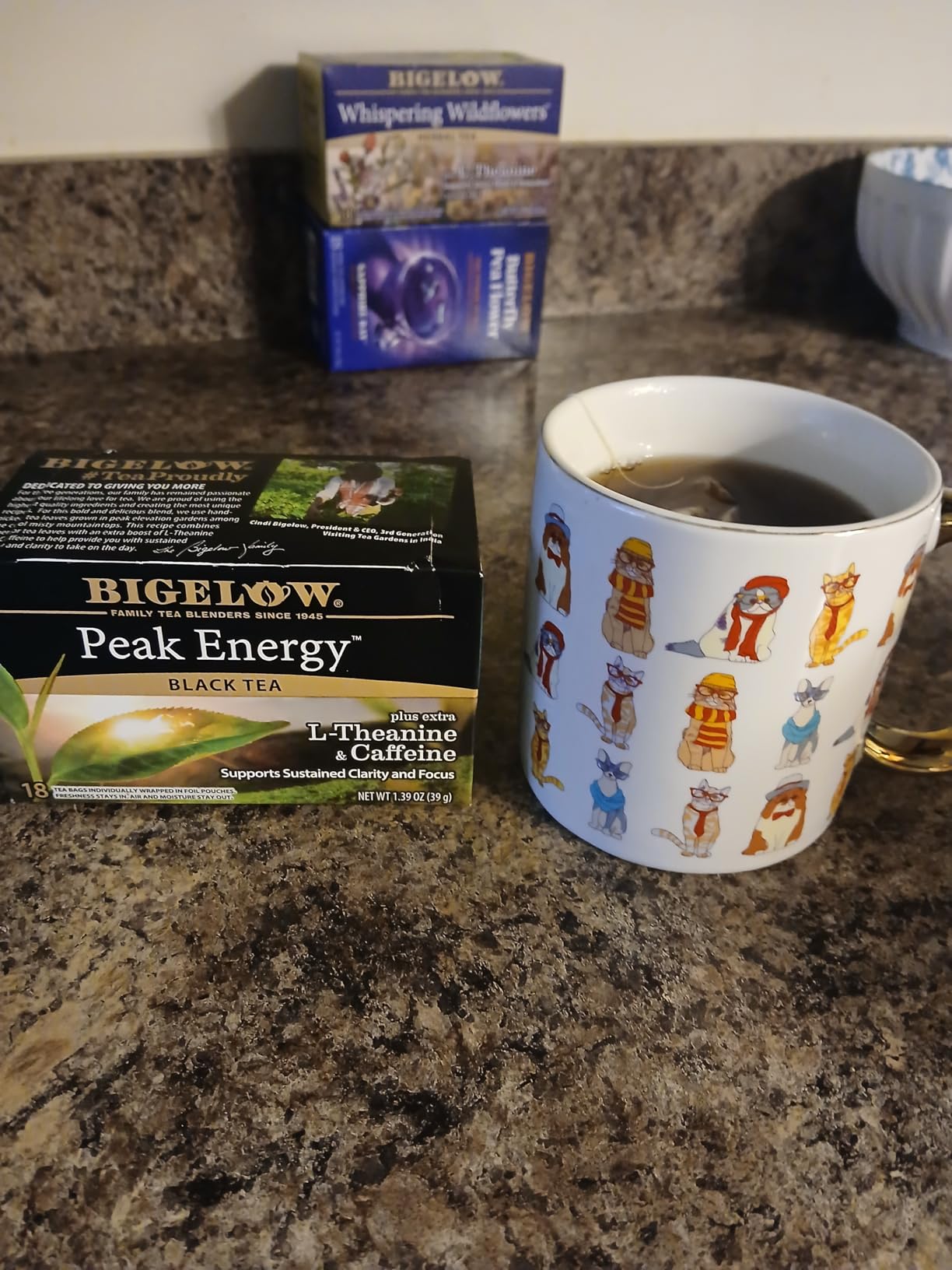 Bigelow Tea Peak Energy plus extra L-Theanine & Caffeine, 18 Count (Pack of 6), 108 Total Tea Bags customer photo 1