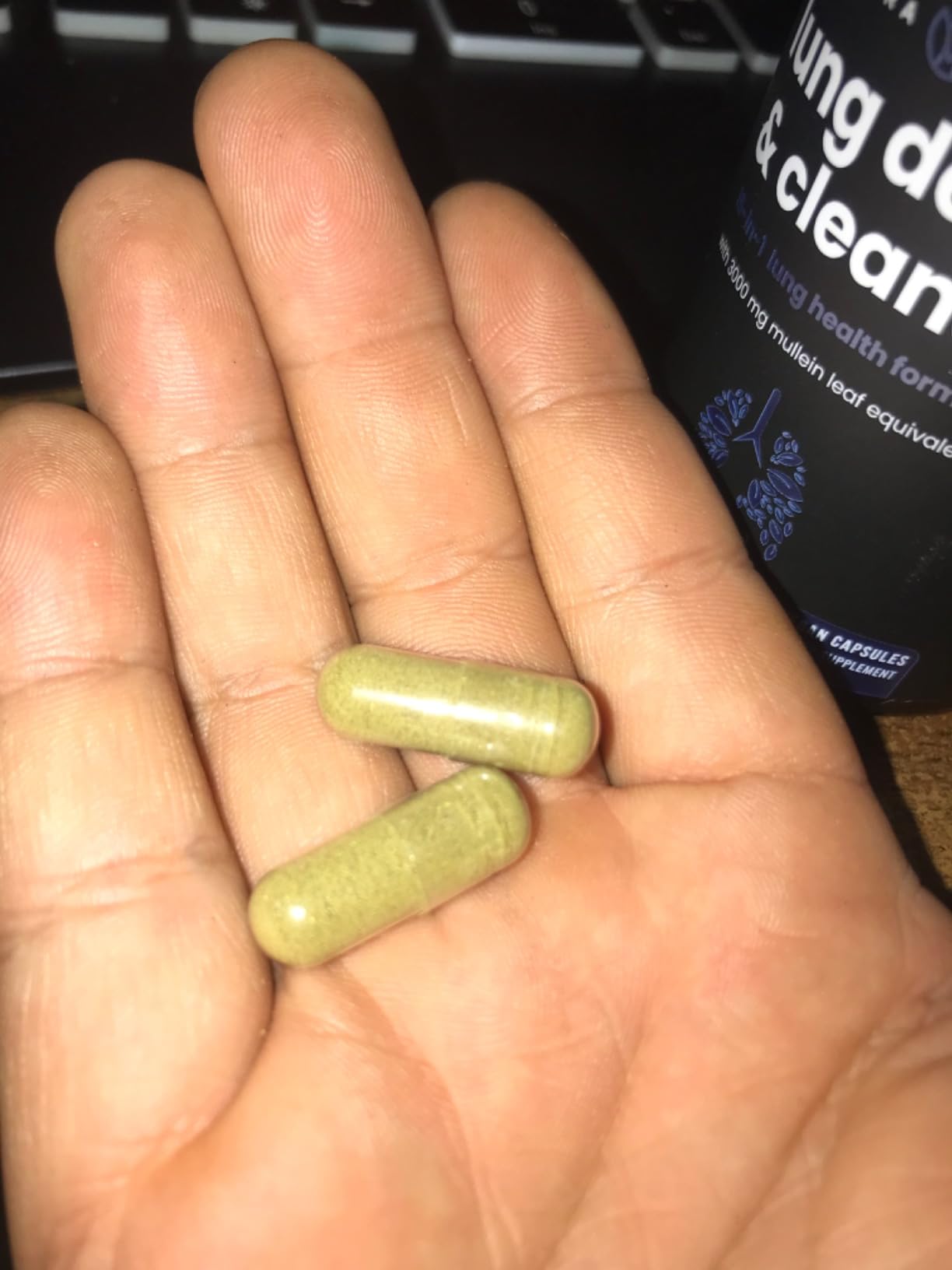 NutraChamps Mullein Leaf Extract for Lung Detox Extra Strength Lung Cleanse for Smokers, Mullein Capsules Lung Support Supplement for Respiratory Lung Health customer photo 1