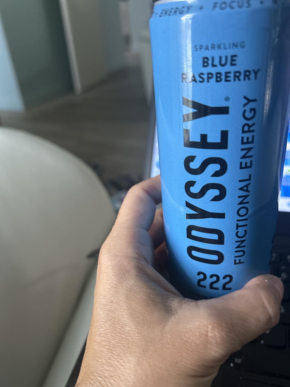 Odyssey Functional Energy Drink for Focus, Cognition & Mood Support 12 Pack - Adaptogenic Drink with 222mg Green Tea Caffeine, Lion's Mane, Cordyceps, L-Theanine & Ginseng - Sparkling Variety Pack customer photo 1