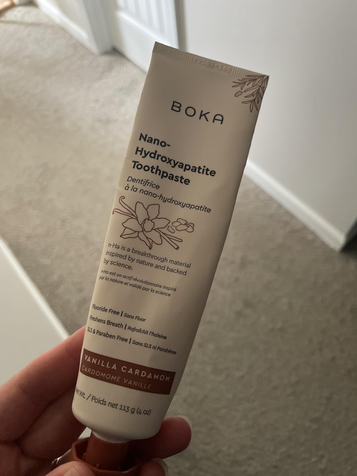 Boka Fluoride Free Toothpaste, Nano Hydroxyapatite Toothpaste, Appropriate for Sensitive Teeth - for Adult Oral Care - Charcoal Yuzu Mint Flavor, 4 Fl Oz 1Pk customer photo 1
