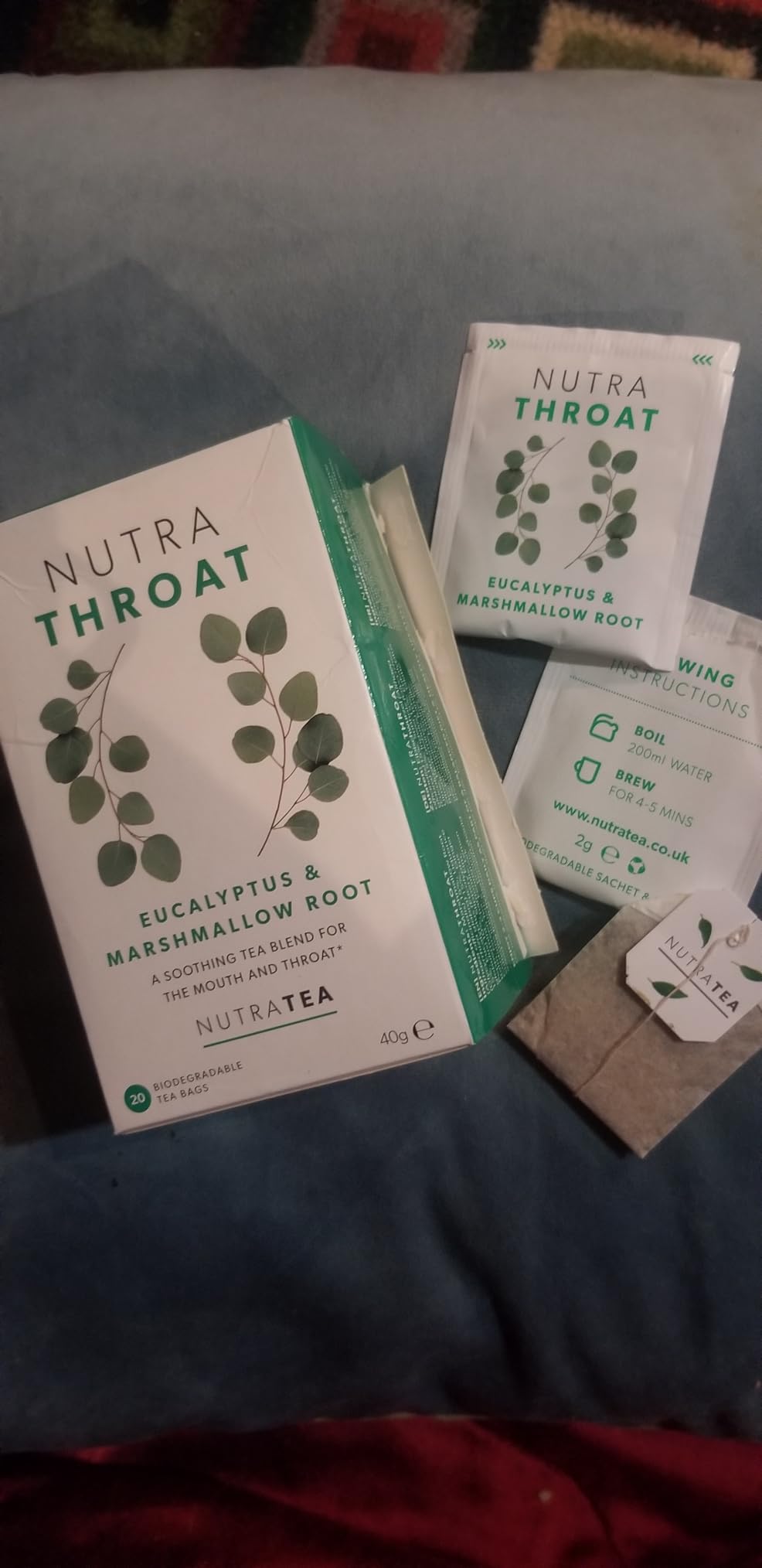 NutraTea NutraTHROAT Soothing Throat Tea, 20 Individually Wrapped Bags customer photo 2