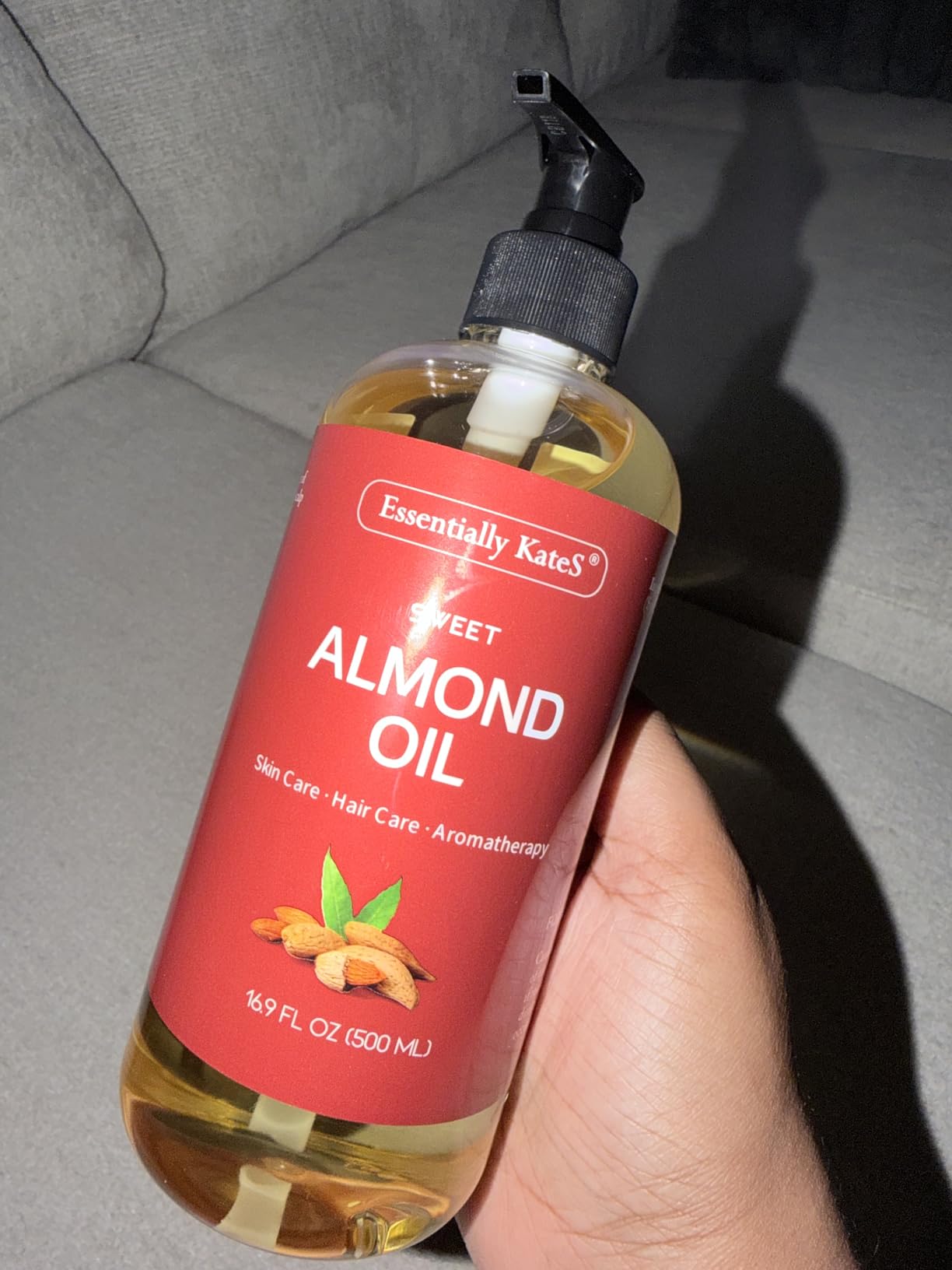 Essentially KateS Sweet Almond Oil 16.9 fl oz - 100% Pure and Natural and Cold Pressed customer photo 2