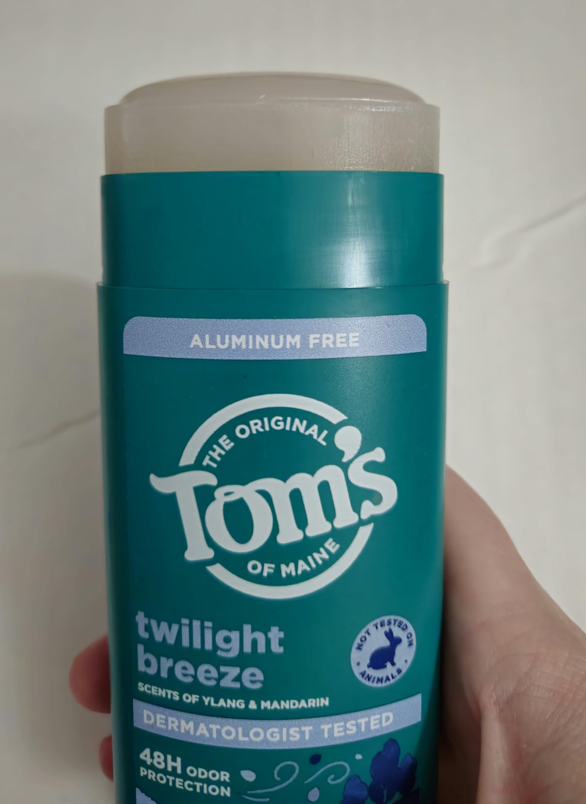 Tom's of Maine Wild Lavender Natural Deodorant for Men and Women, Aluminum Free, No Artificial Fragrances, Dyes, or Preservatives, Baking Soda Free, 48-Hour Odor Protection, 3.25 oz customer photo 2