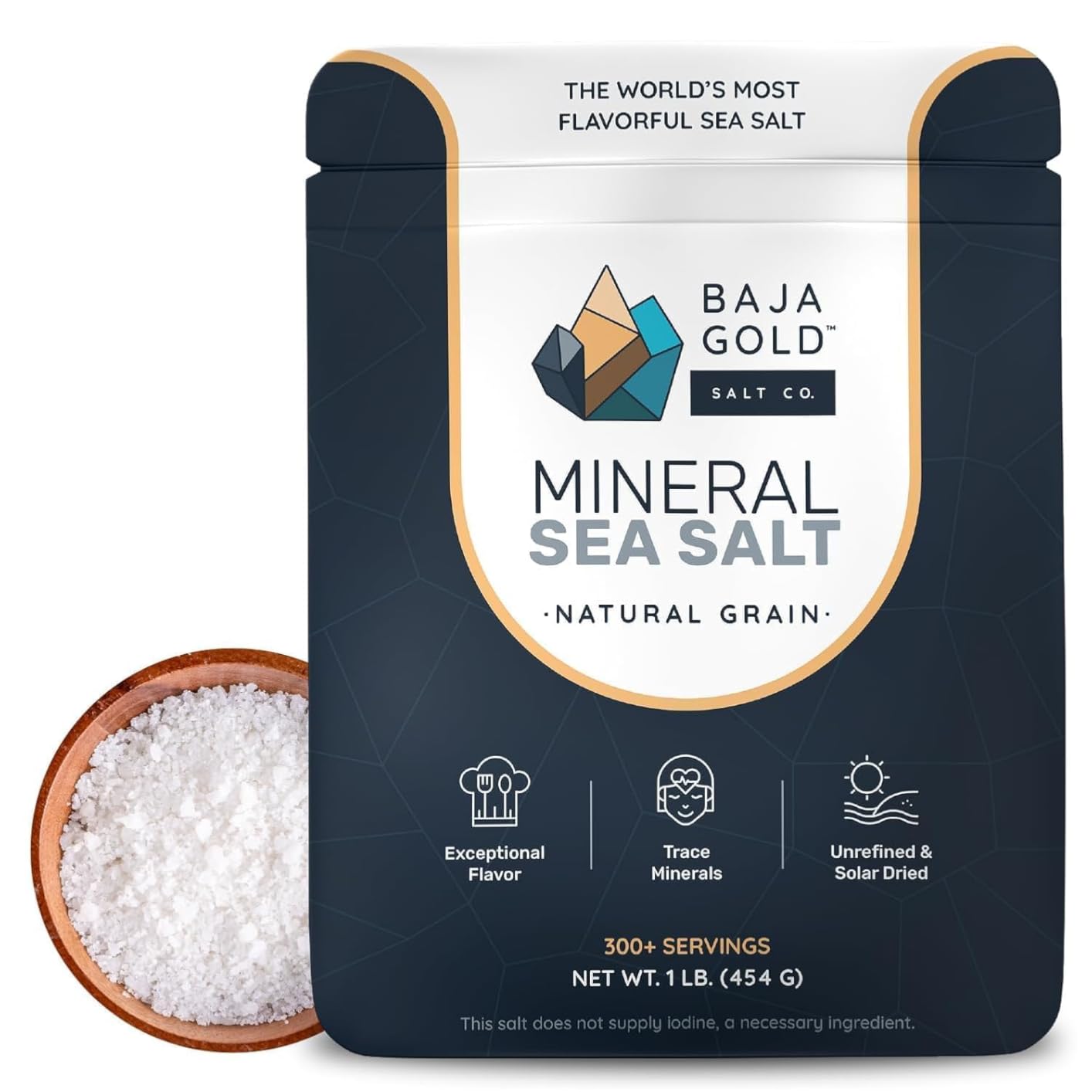 Baja Gold Signature Mineral Sea Salt - Recommended by Gary Brecka - Organic Natural Grain Salt for Cooking & Baking | Authentic Baja Salt | Ideal for All Culinary Creations | 1 lb. Resealable Bag, 300+ Servings customer photo 2
