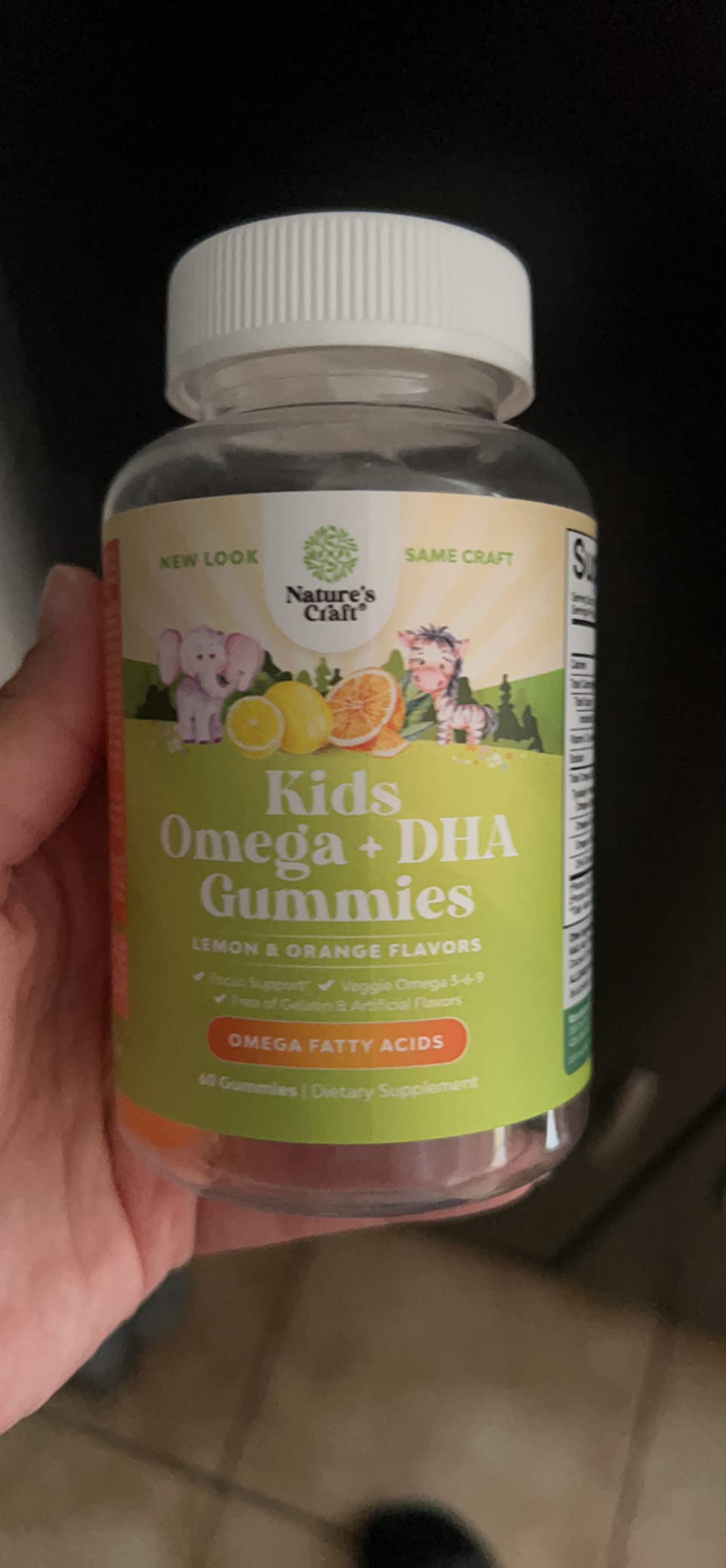 Omega DHA Gummies for Kids - Fatty Acids Omega 3 6 9 with Vitamin C for Brain, Immunity & Vision - Nutritional DHA for Kids for Healthy Nervous System & Focus Support - Fish Free & Vegan - 180 Chews customer photo 2
