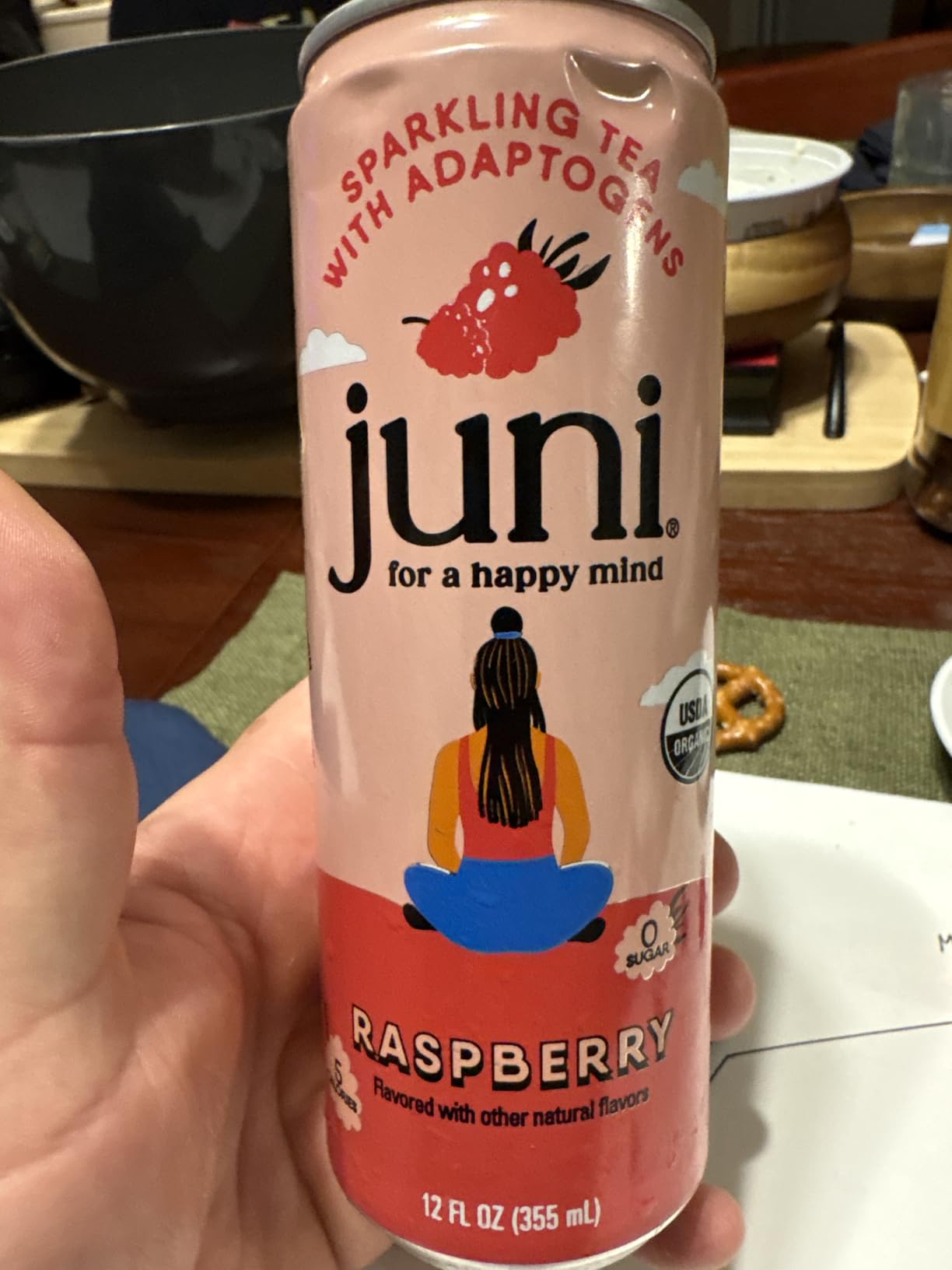 Juni Sparkling Adaptogen Drink with Ashwagandha, Lion's Mane & Reishi Mushrooms | Green Tea for Focus, Zero Sugar, 5 Calories, Organic | Non Alcoholic Drinks - Variety Pack 12 pack customer photo 2