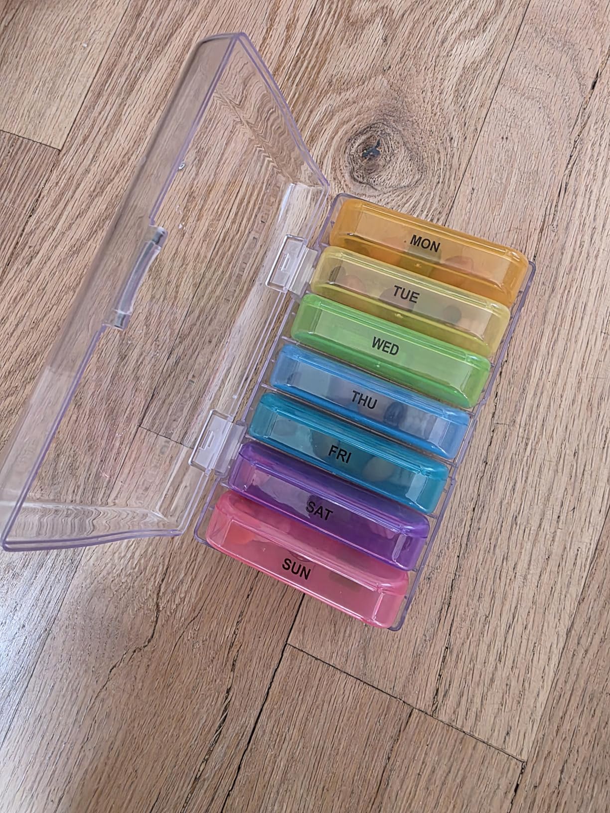 ZIKEE 7 Packs Extra Large Pill Organizer, Portable Pill Box 7 Day for Pocket, Purse, Weekly Pill Case with Dual-Protection Design, Pill Container for Medication, Vitamin, Fish Oil, Supplement customer photo 1
