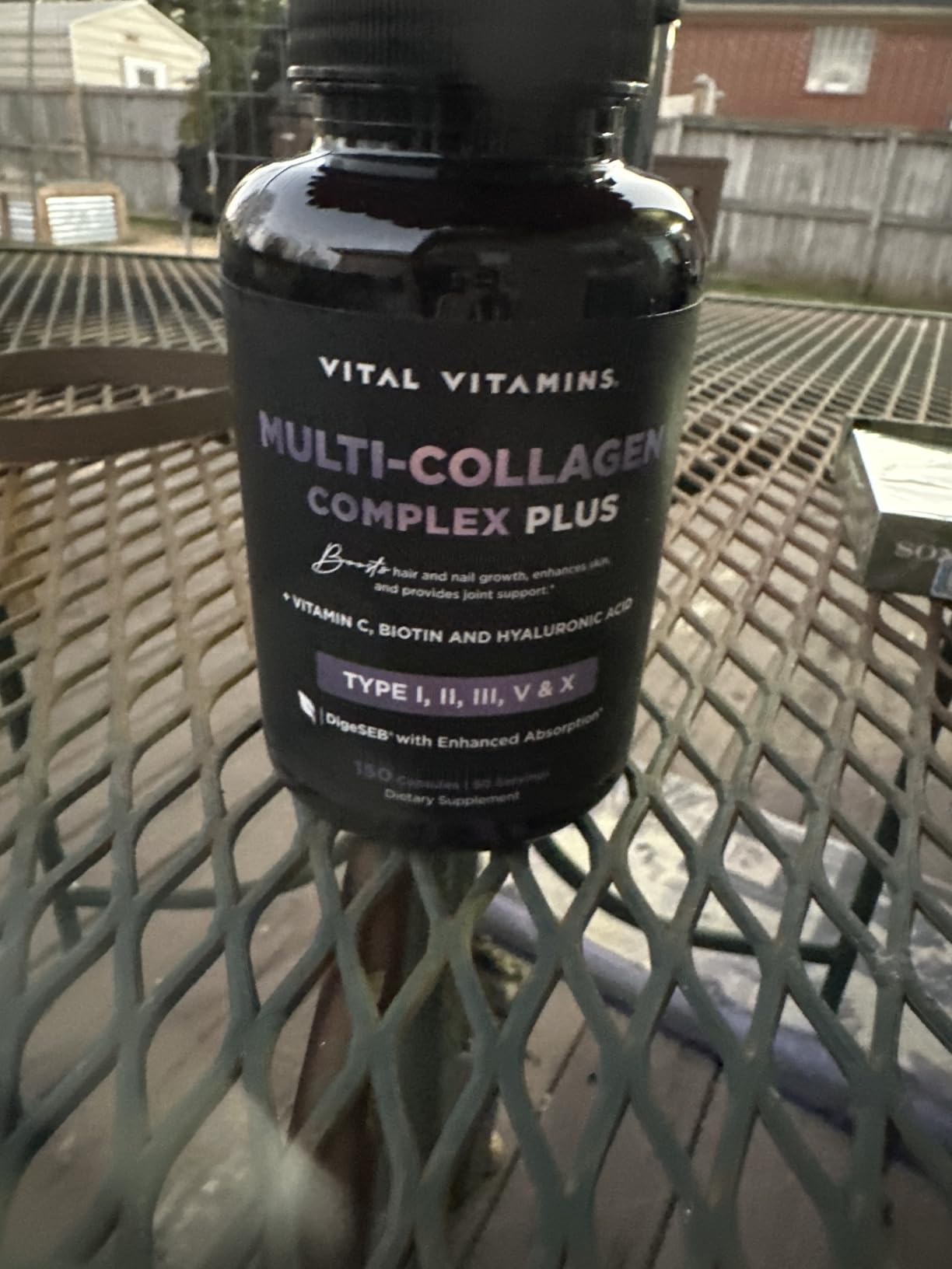 Vital Vitamins Multi Collagen Complex Plus - with Biotin, Hyaluronic Acid, Vitamin C - Type I, II, III, V, X - for Women & Men - Hair, Skin, Nails Beauty Complex - 150 Capsules customer photo 2